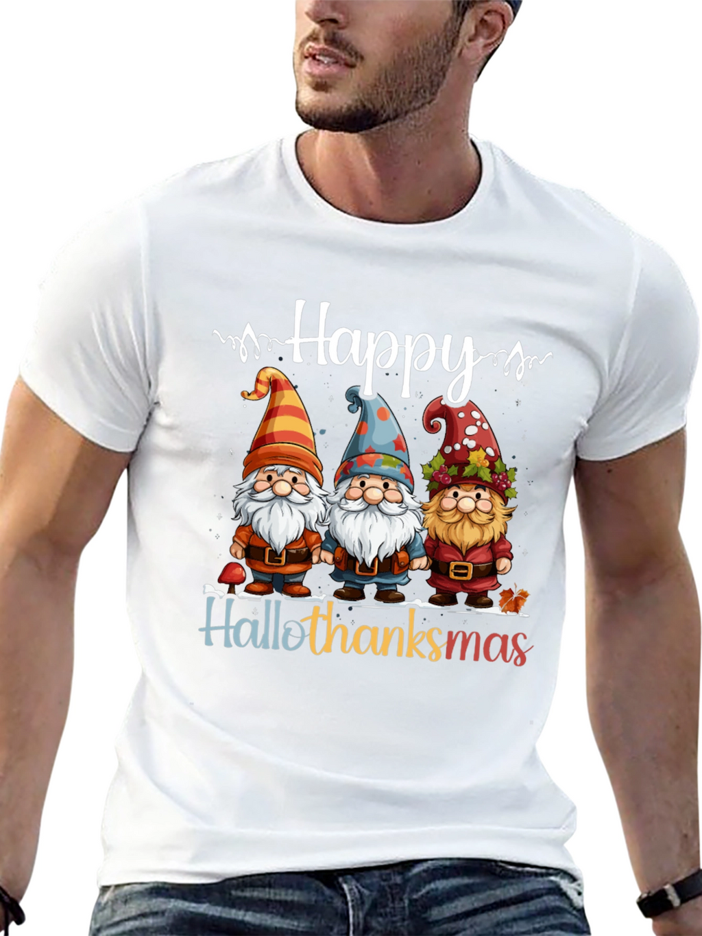 Happy Hallothanksmas Gnome T-Shirt