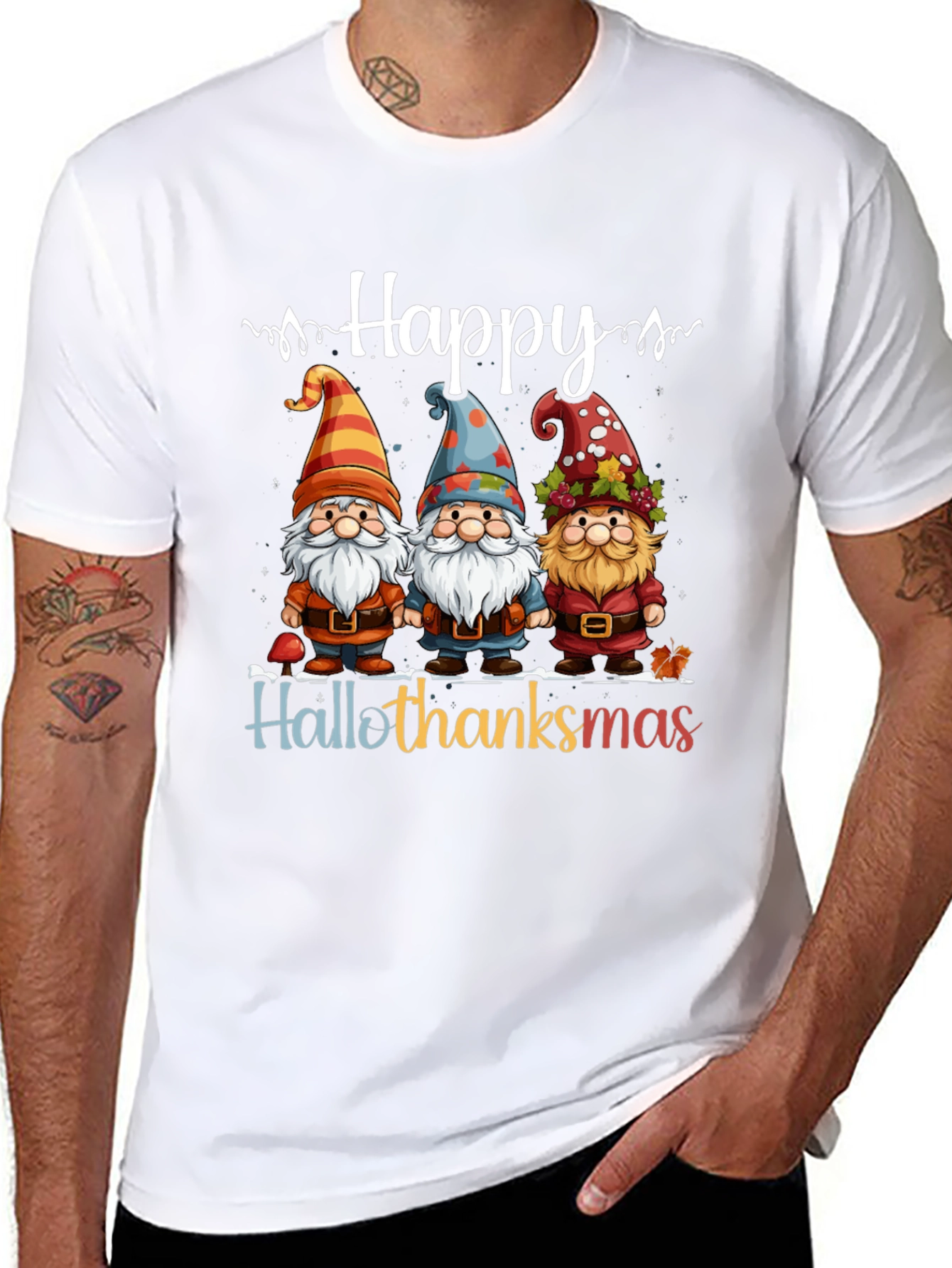 Happy Hallothanksmas Gnome T-Shirt