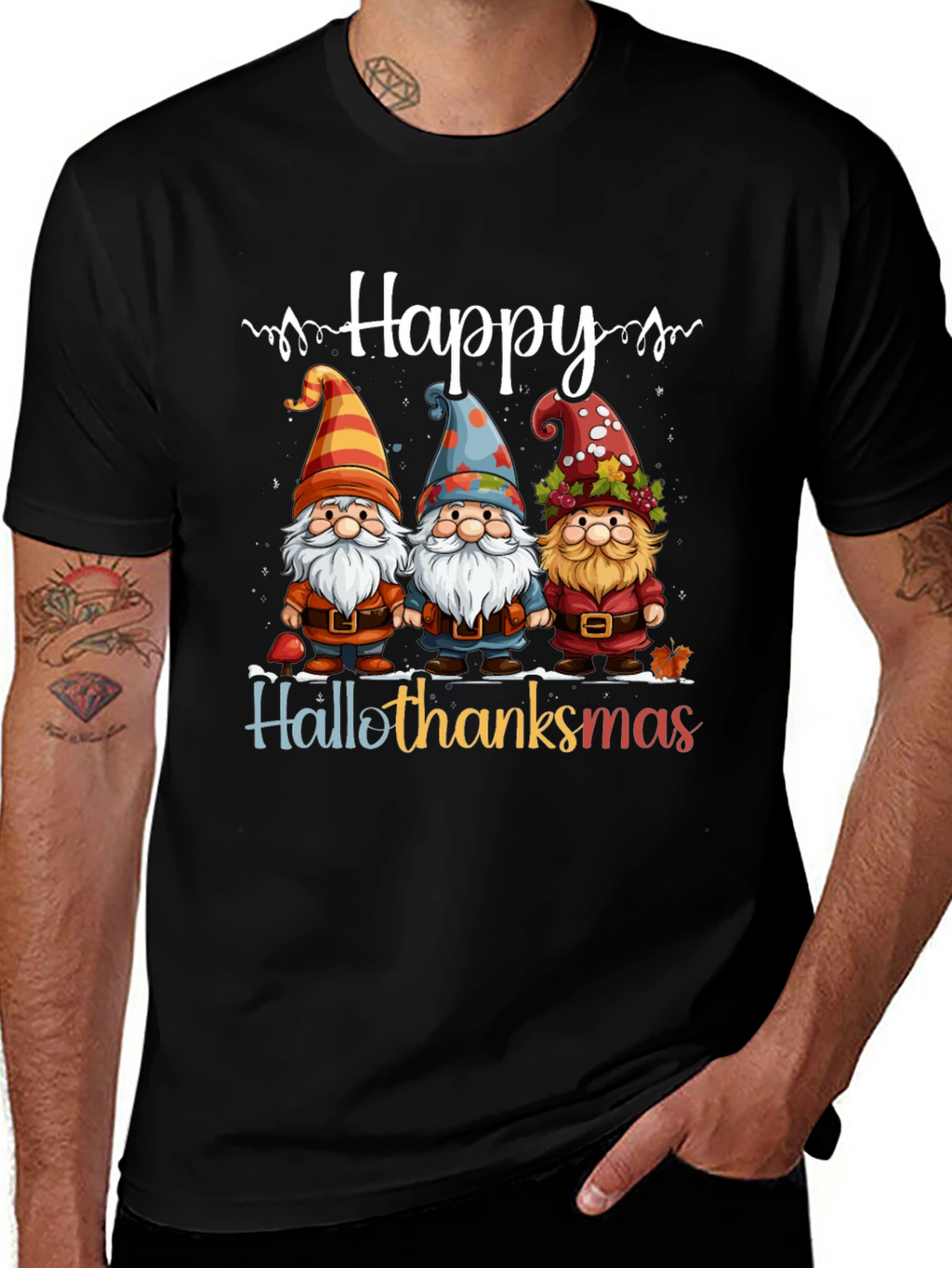 Happy Hallothanksmas Gnome T-Shirt