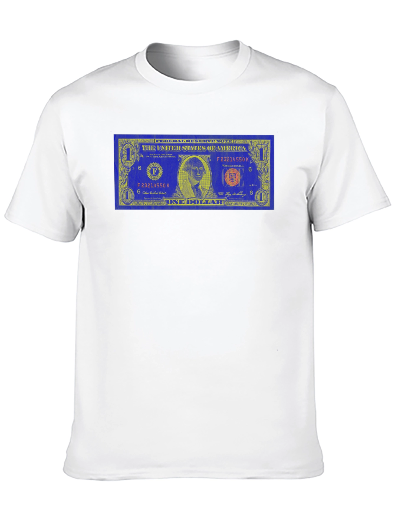 Novelty Dollar Bill Graphic Black T-Shirt