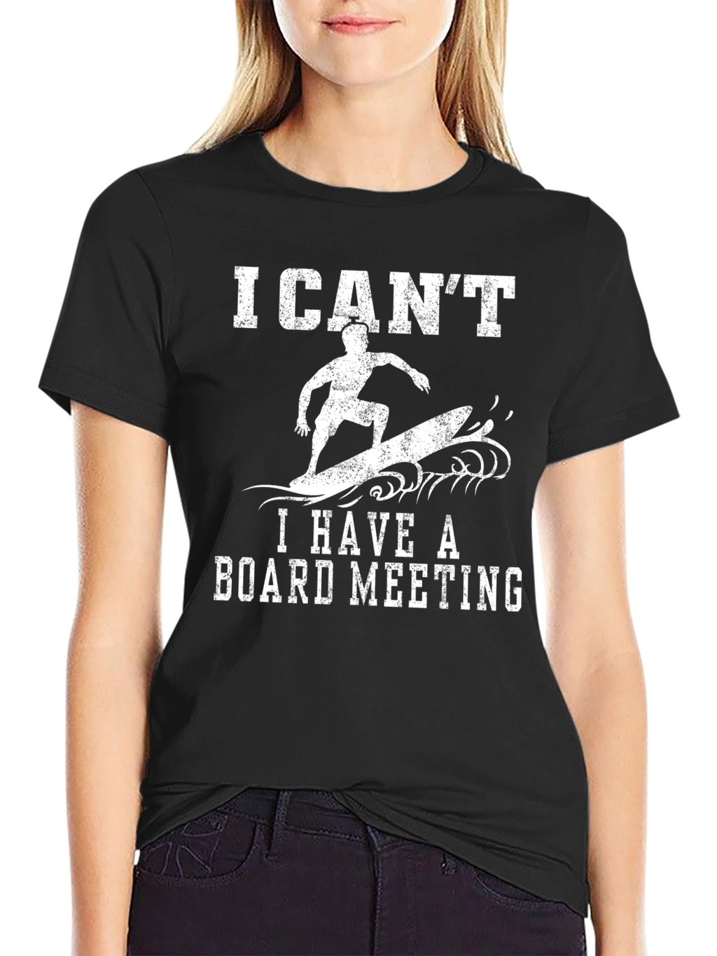 Funny Surfing T-Shirt: I Cant Board Meeting