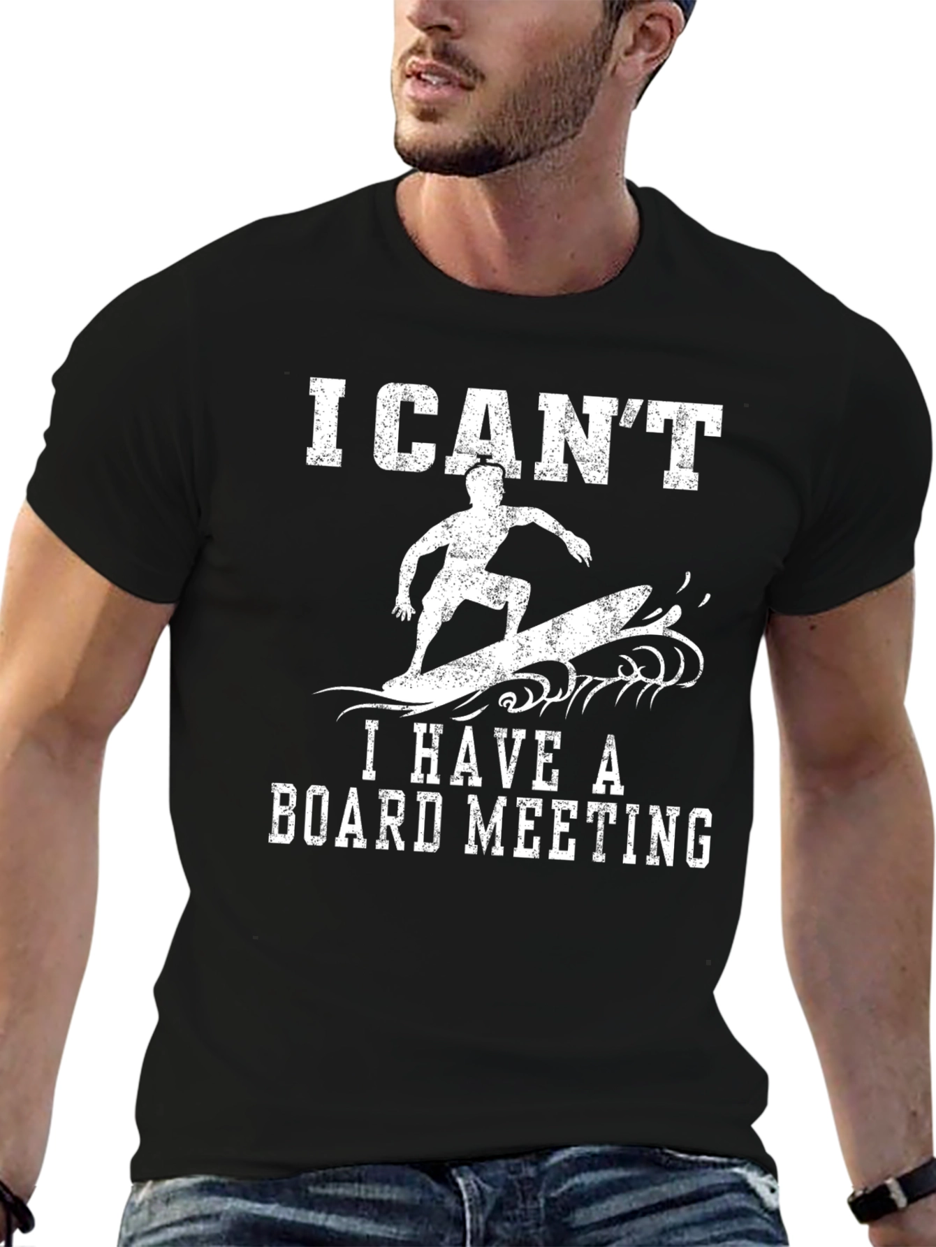 Funny Surfing T-Shirt: I Cant Board Meeting