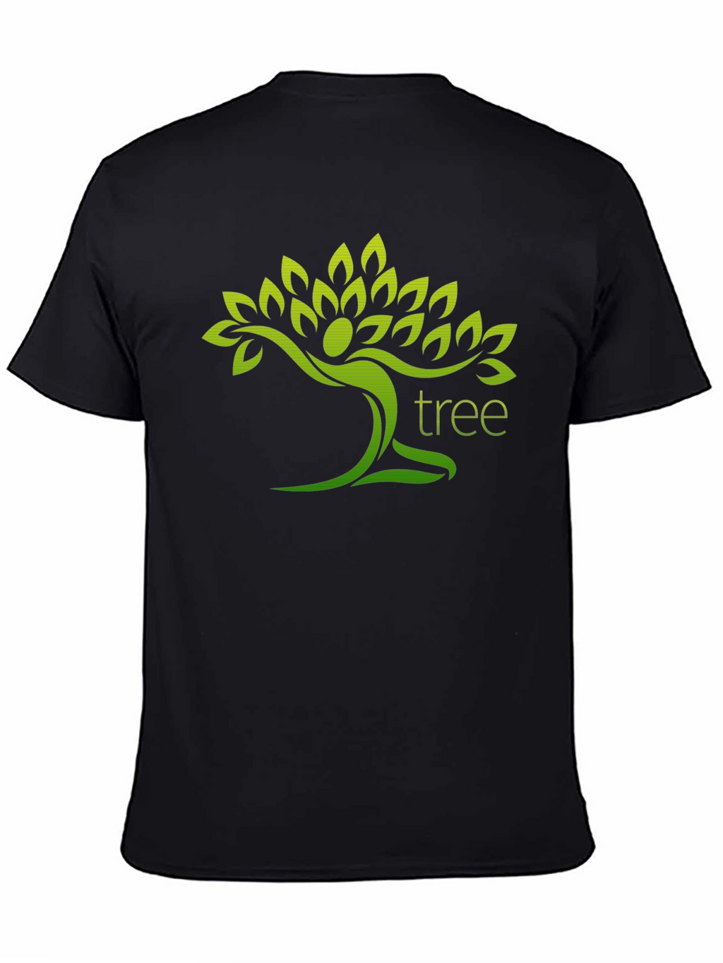 Nature Lovers Tree Graphic Black T-Shirt