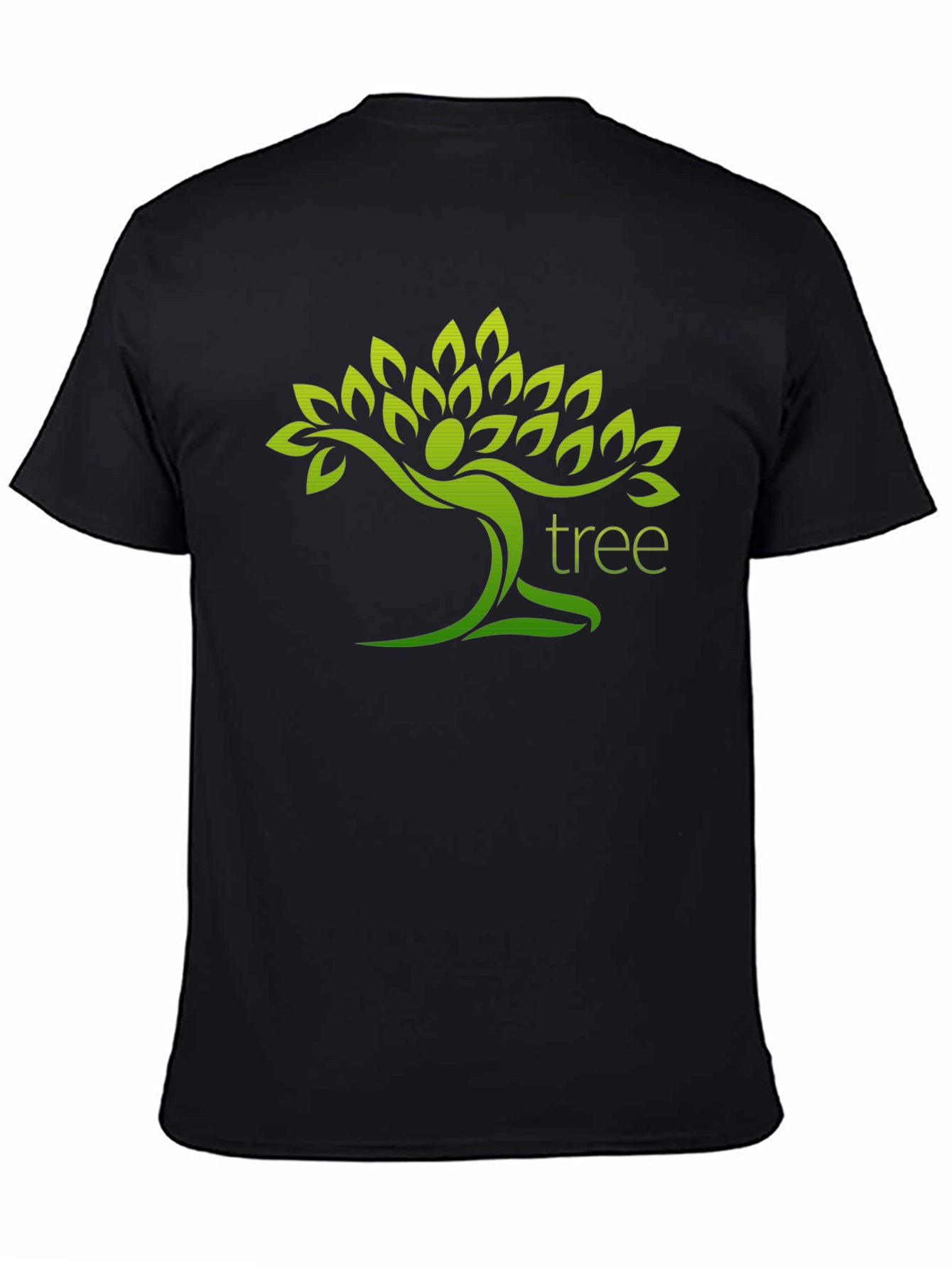 Nature Lovers Tree Graphic Black T-Shirt