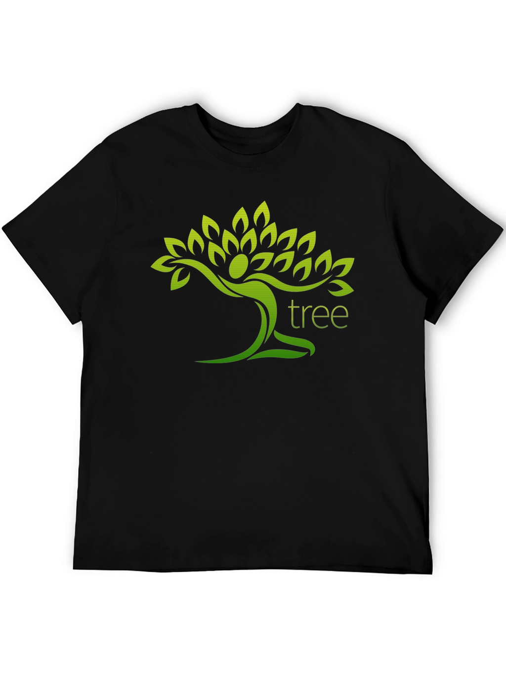 Nature Lovers Tree Graphic Black T-Shirt