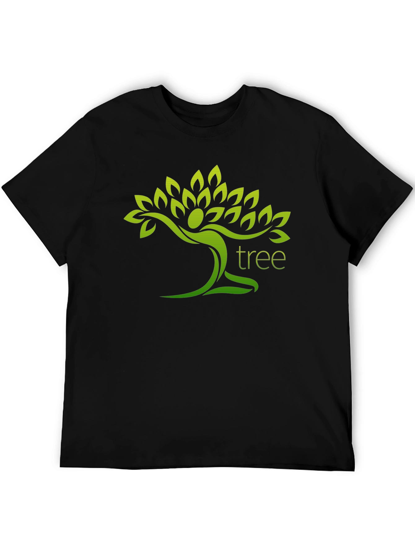 Nature Lovers Tree Graphic Black T-Shirt