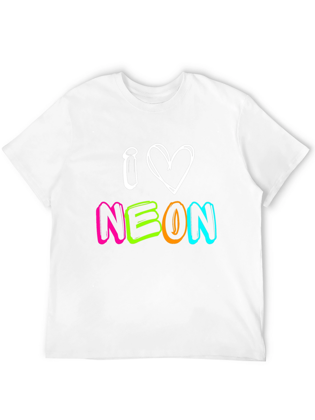 I Love Neon T-Shirt - Bright Graphic Tee