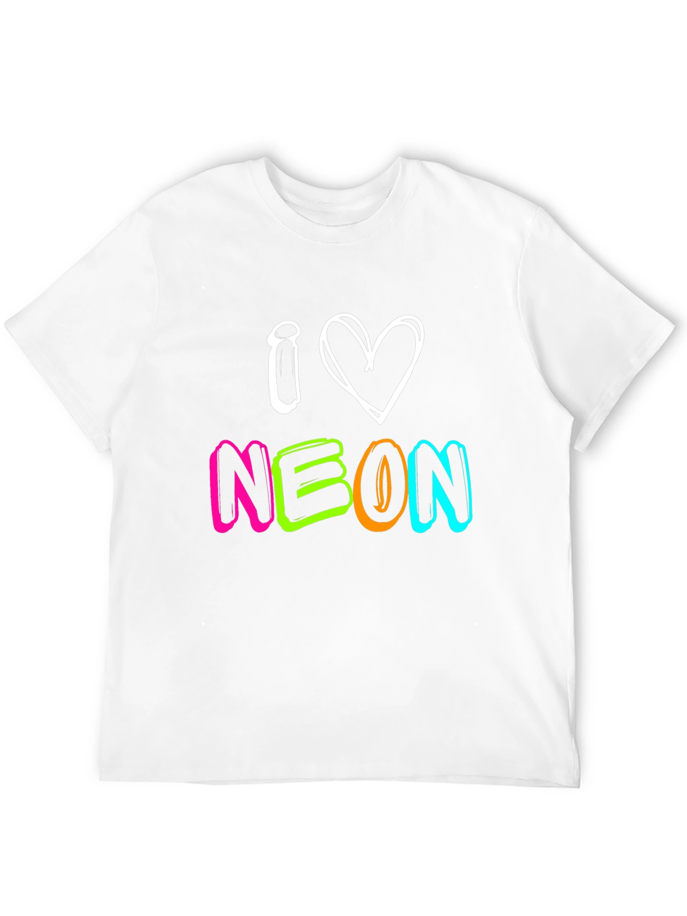 I Love Neon T-Shirt - Bright Graphic Tee