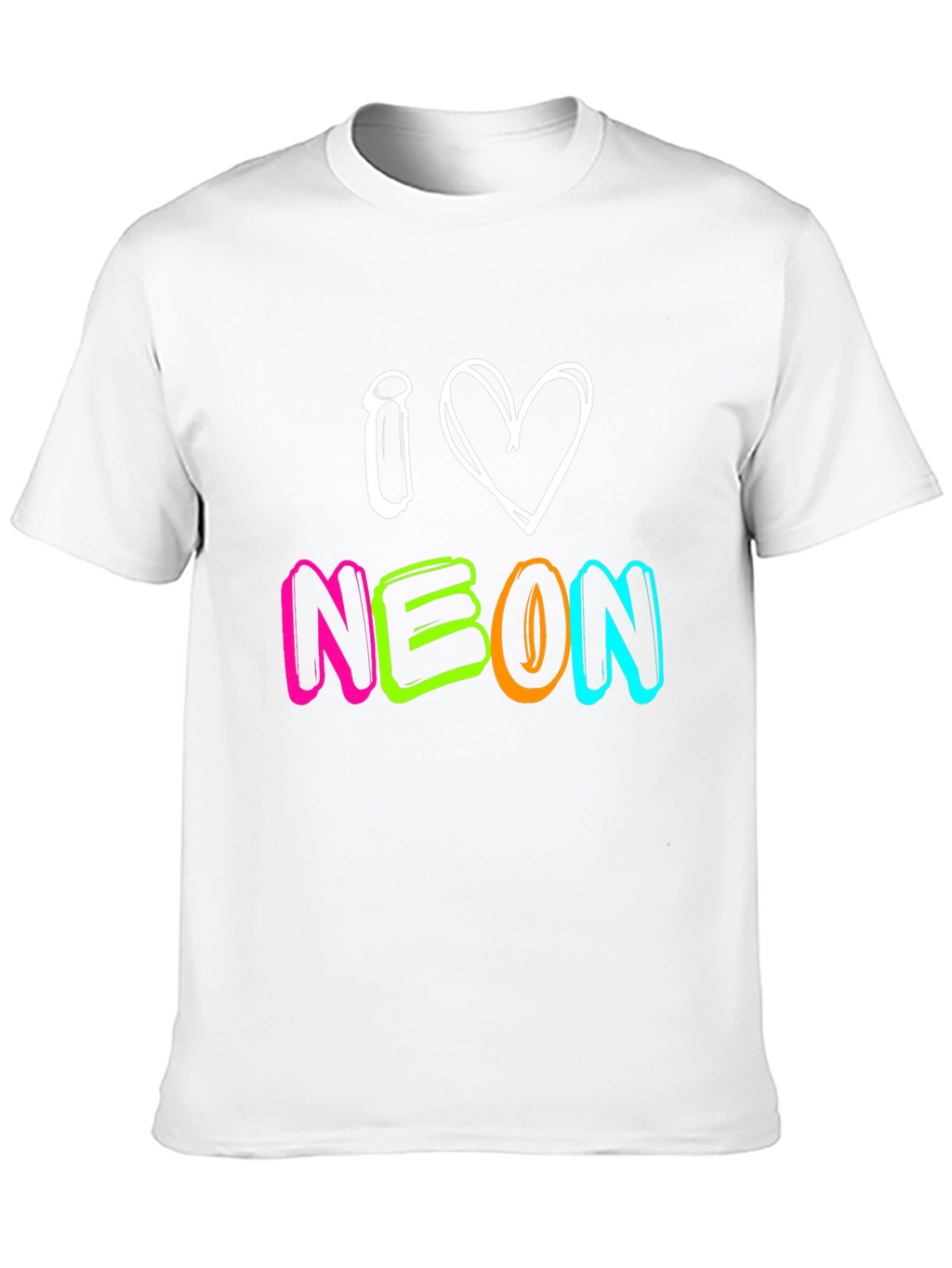 I Love Neon T-Shirt - Bright Graphic Tee