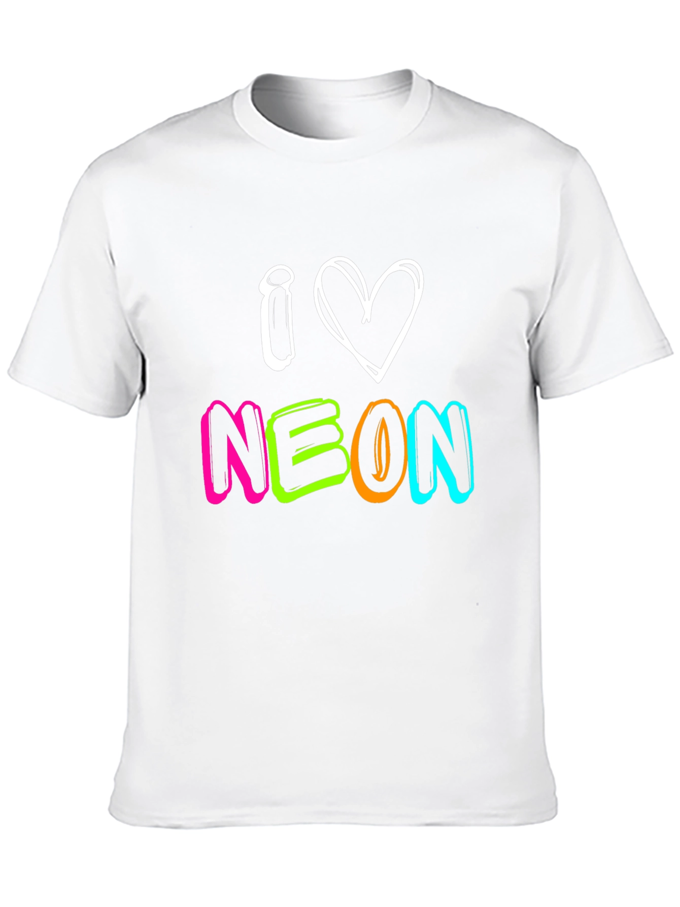 I Love Neon T-Shirt - Bright Graphic Tee