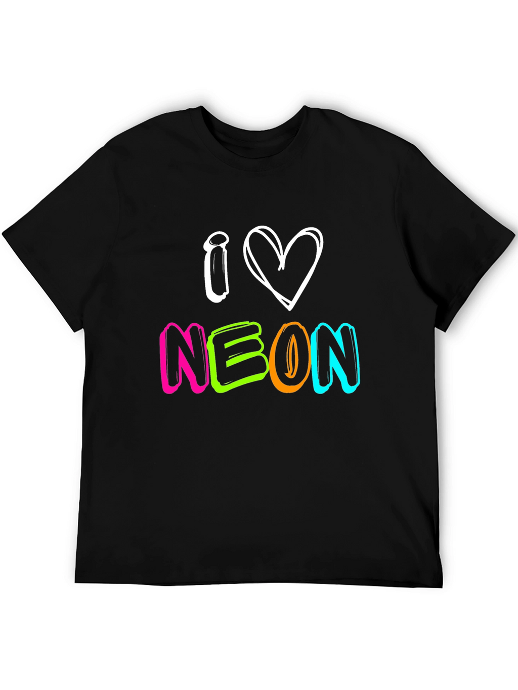 I Love Neon T-Shirt - Bright Graphic Tee