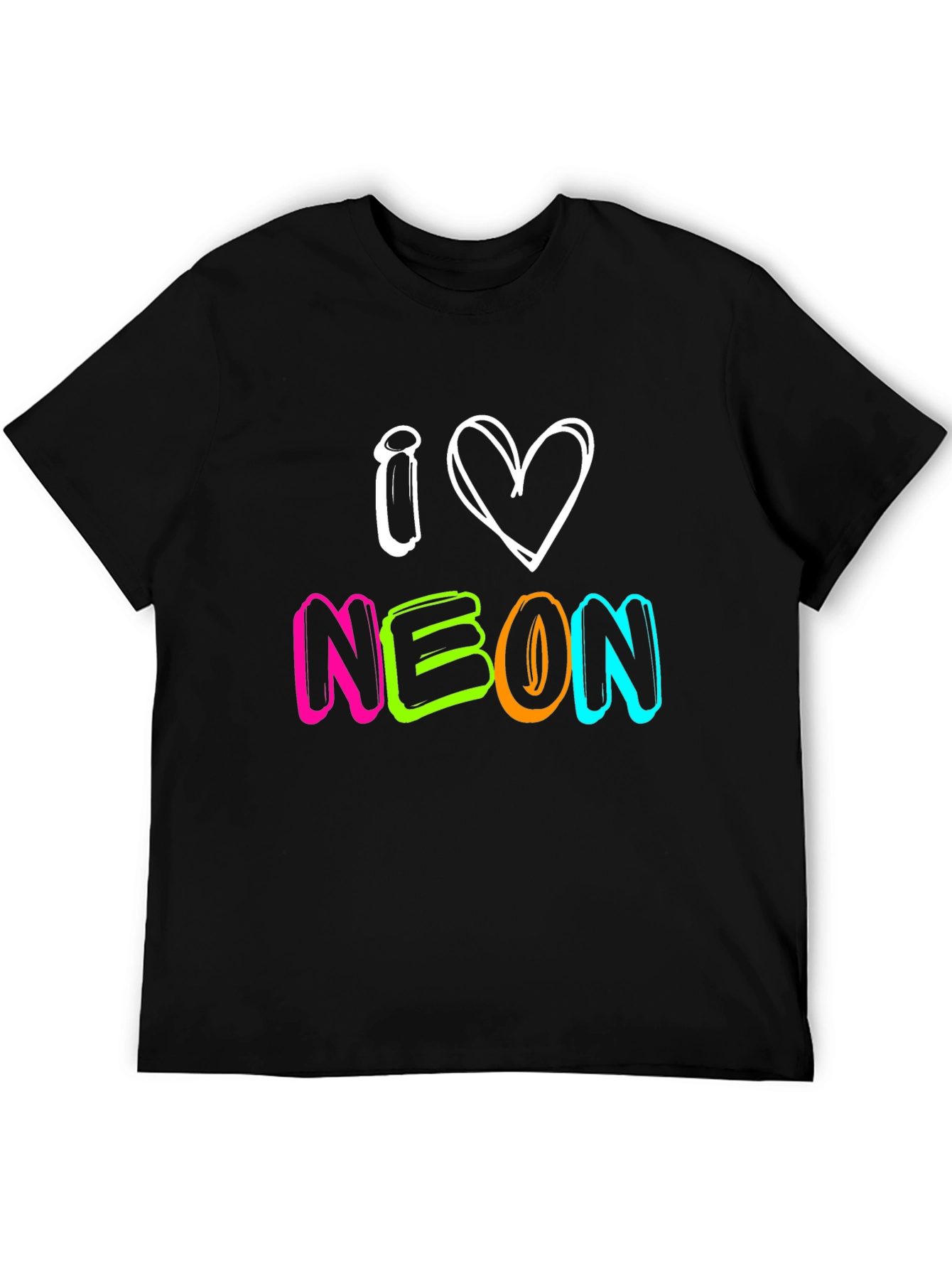 I Love Neon T-Shirt - Bright Graphic Tee