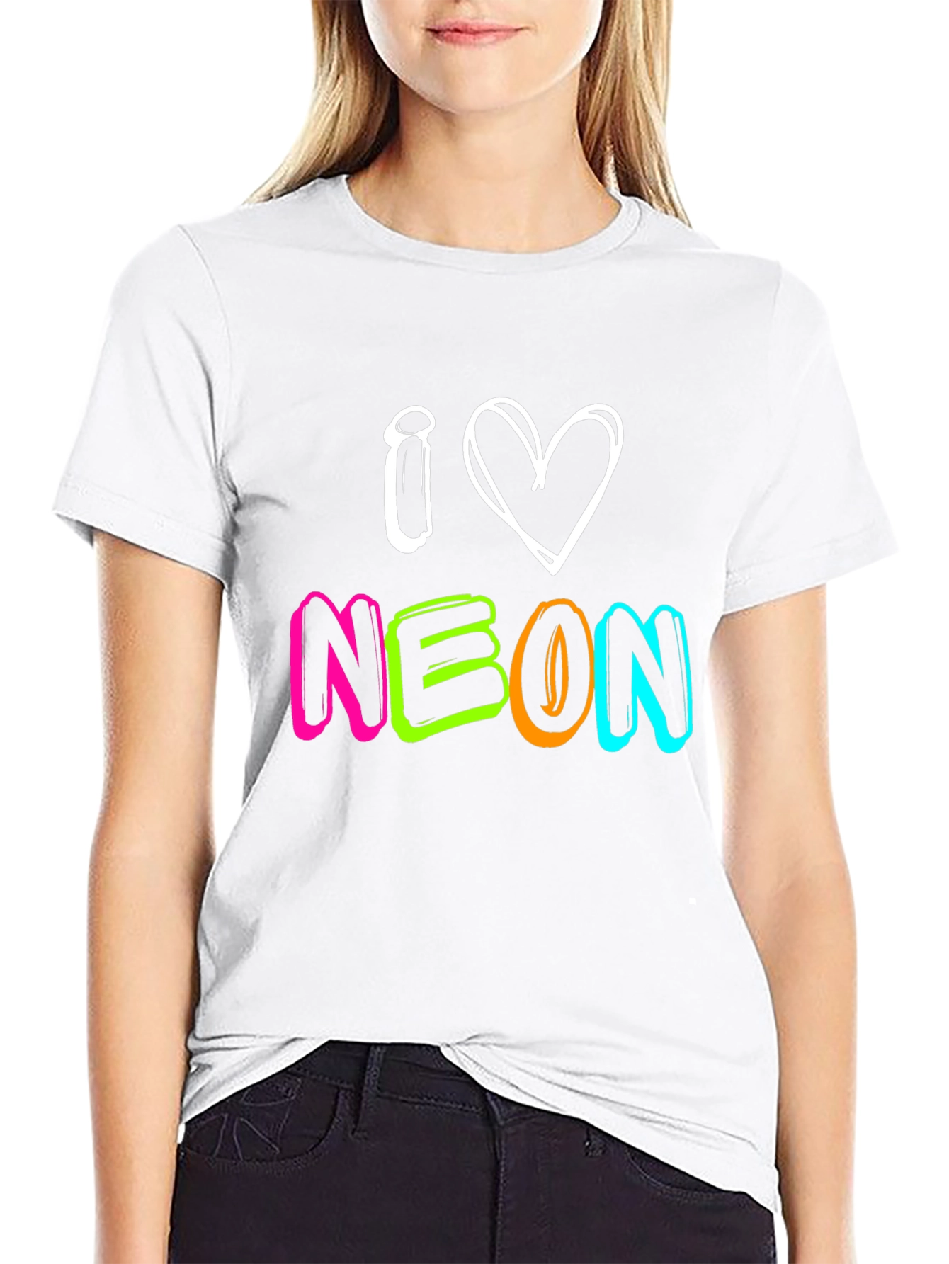 I Love Neon T-Shirt - Bright Graphic Tee