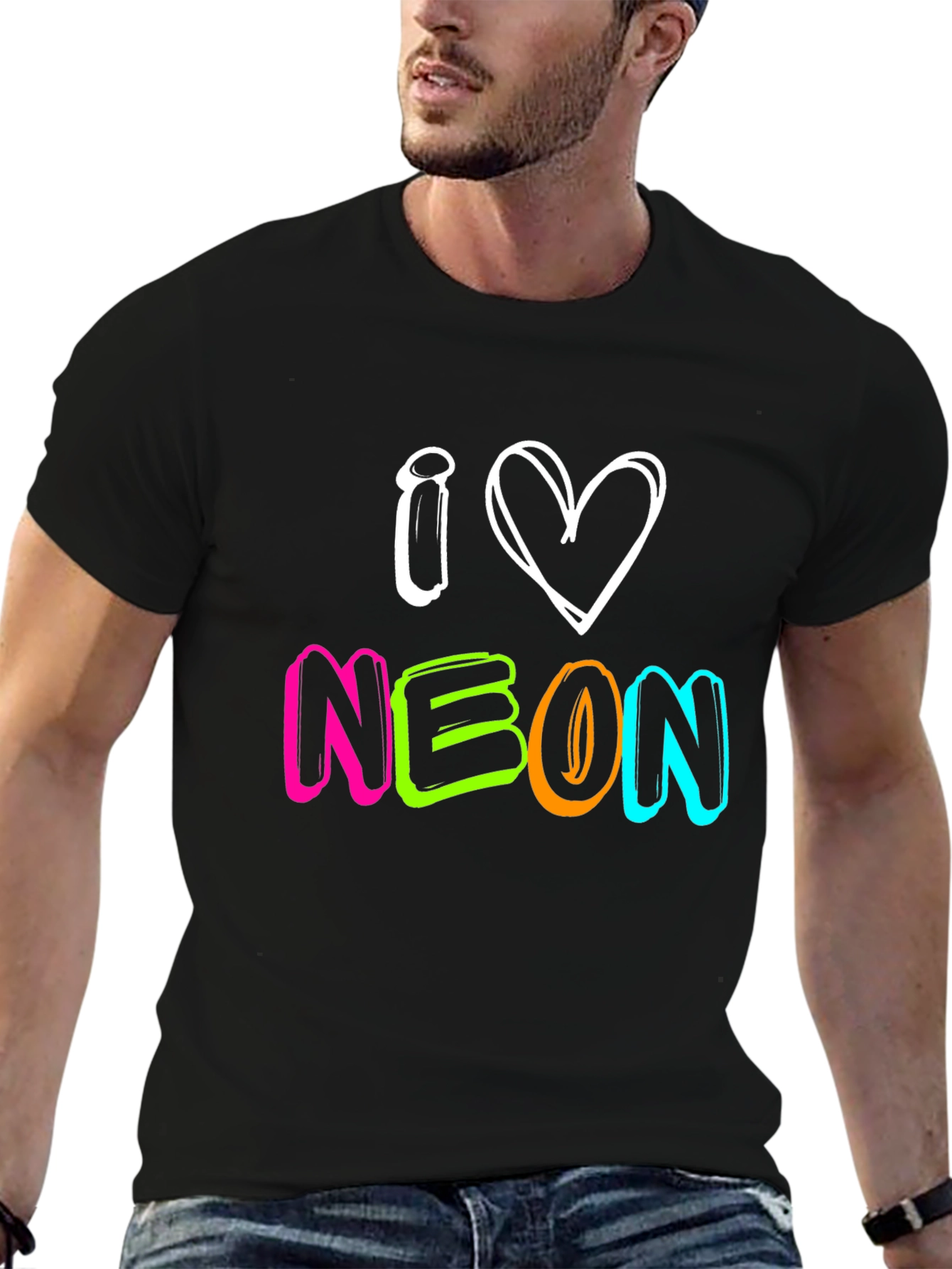 I Love Neon T-Shirt - Bright Graphic Tee
