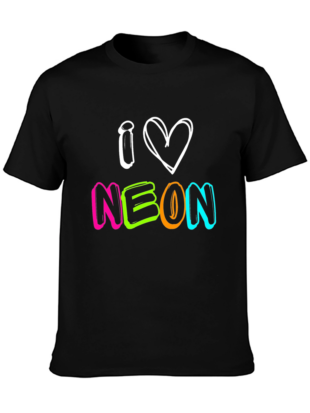 I Love Neon T-Shirt - Bright Graphic Tee