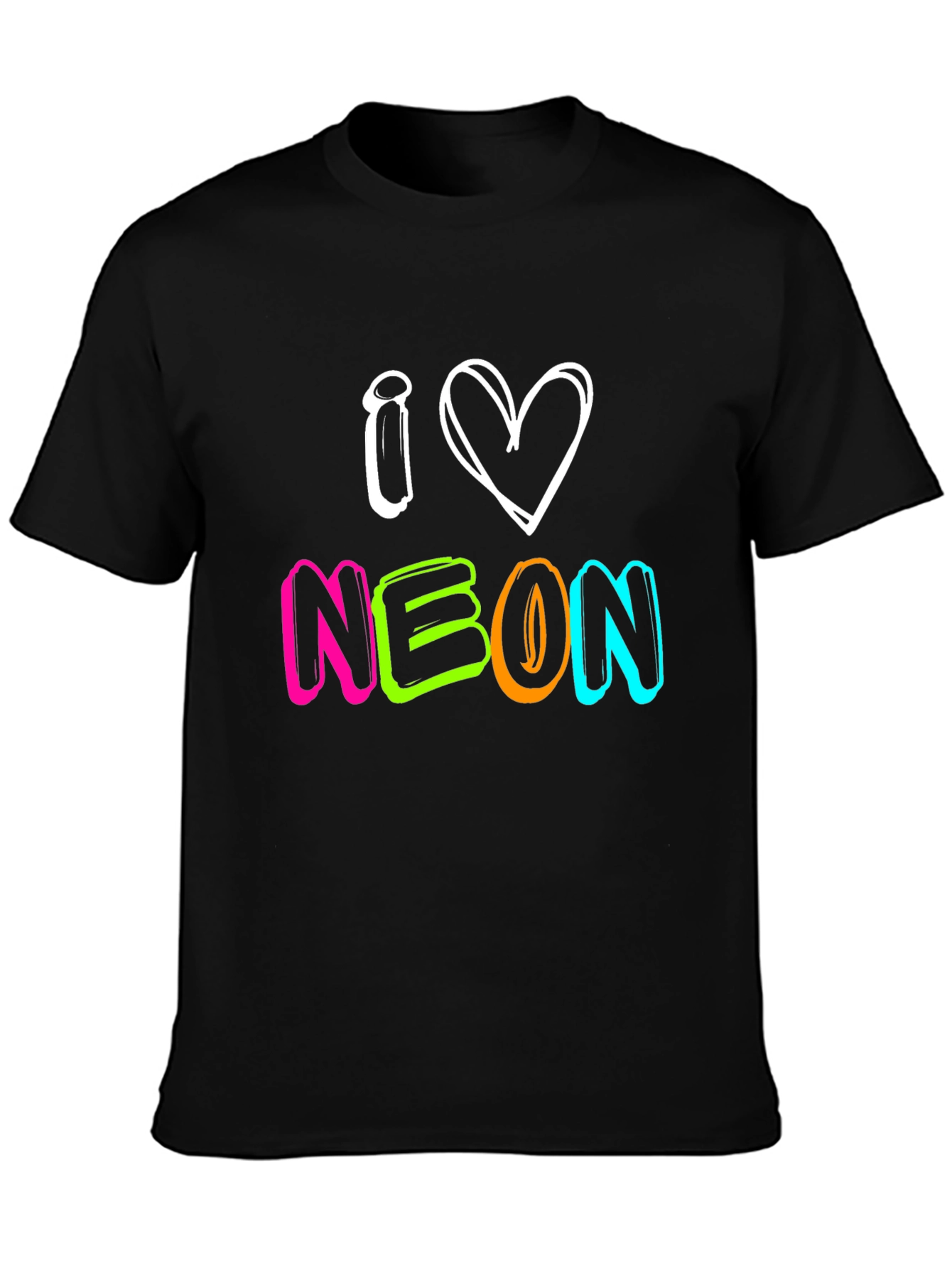 I Love Neon T-Shirt - Bright Graphic Tee