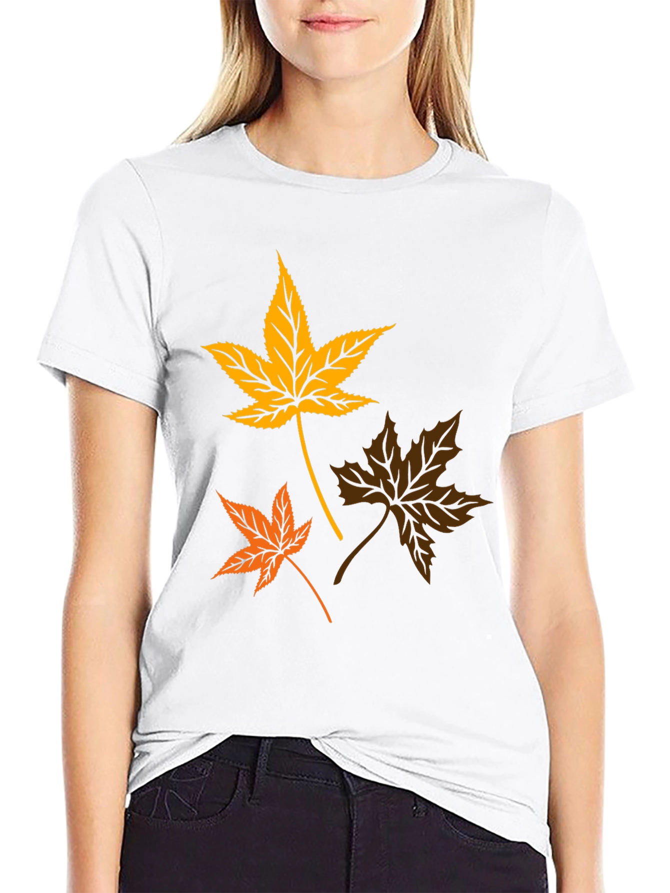 Autumn Leaves Graphic T-Shirt - Stylish Fall Apparel