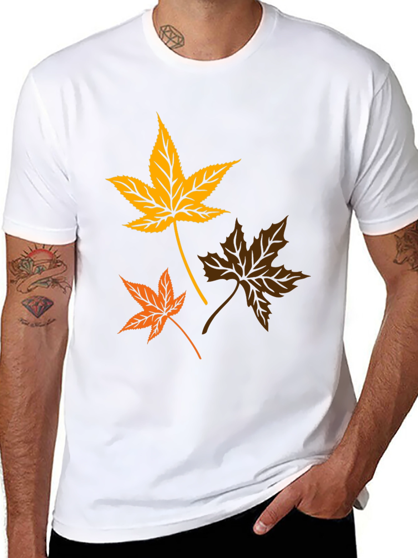 Autumn Leaves Graphic T-Shirt - Stylish Fall Apparel