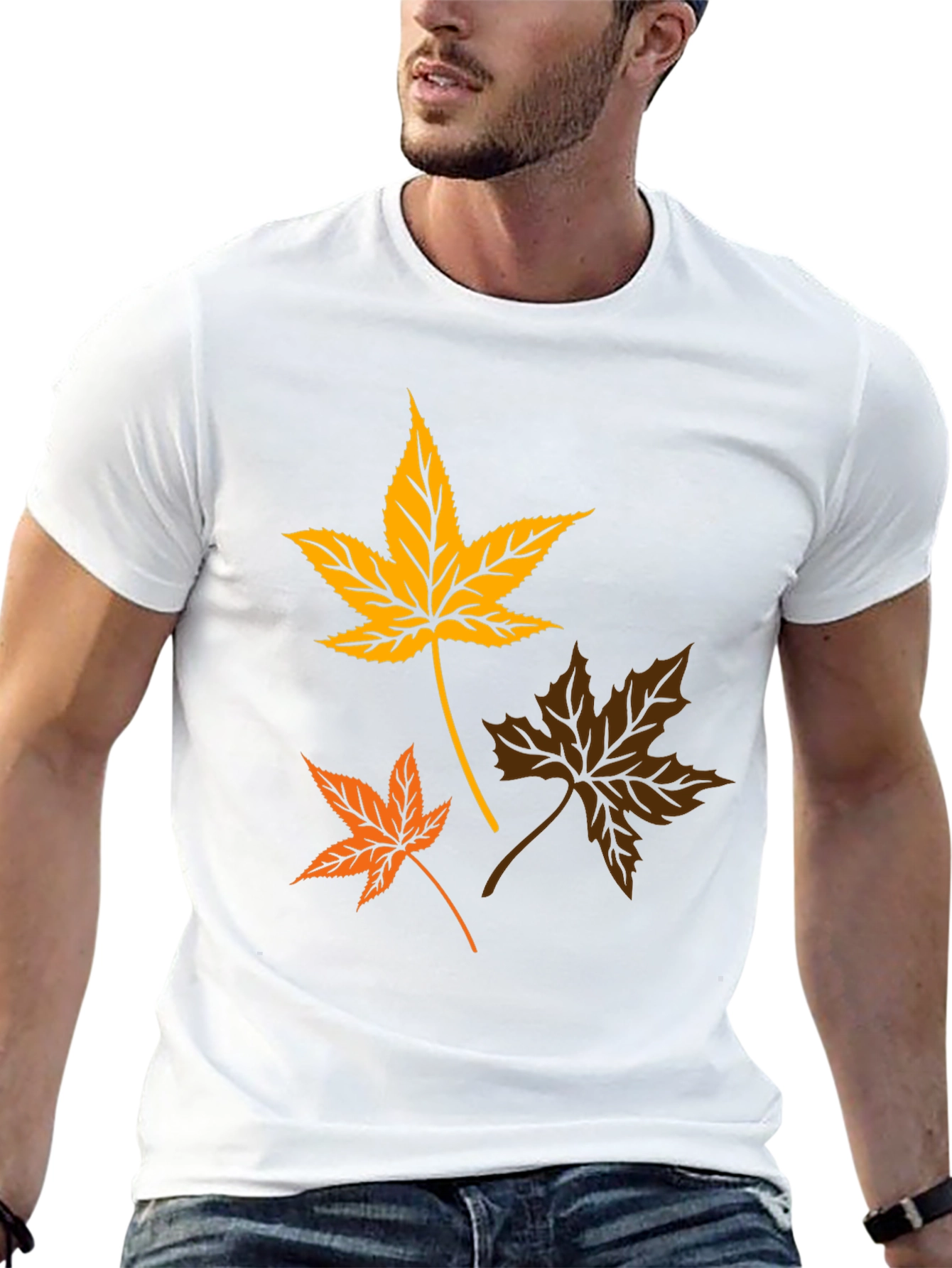 Autumn Leaves Graphic T-Shirt - Stylish Fall Apparel