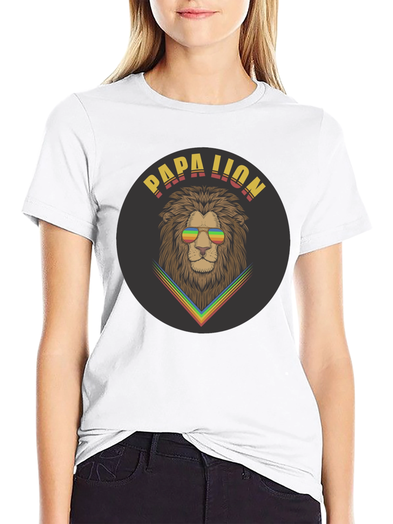 Papa Lion Graphic Tee - Cool Dad Shirt