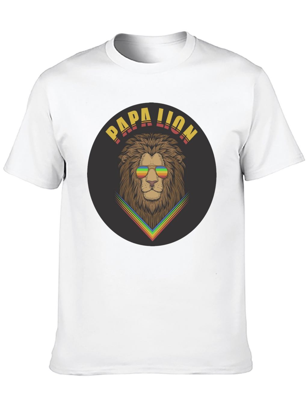 Papa Lion Graphic Tee - Cool Dad Shirt