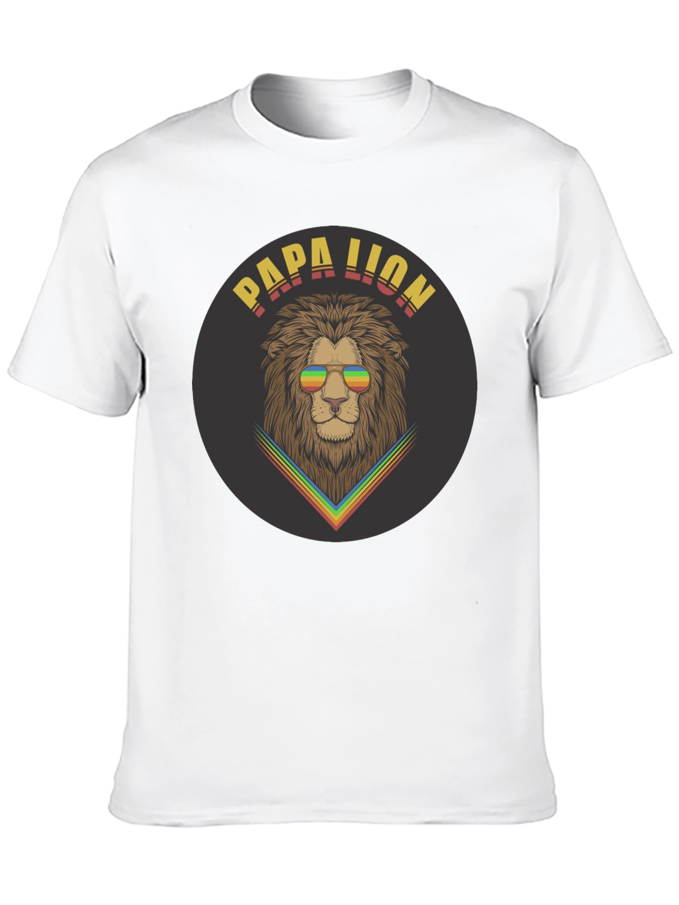 Papa Lion Graphic Tee - Cool Dad Shirt