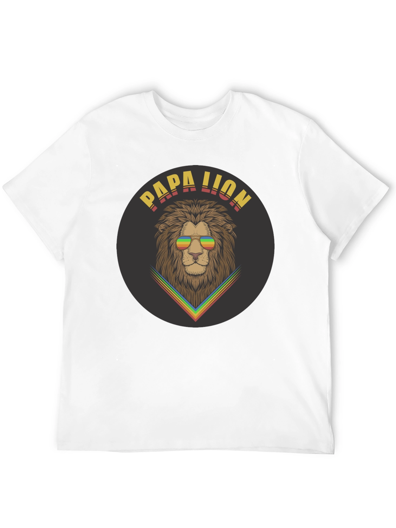 Papa Lion Graphic Tee - Cool Dad Shirt