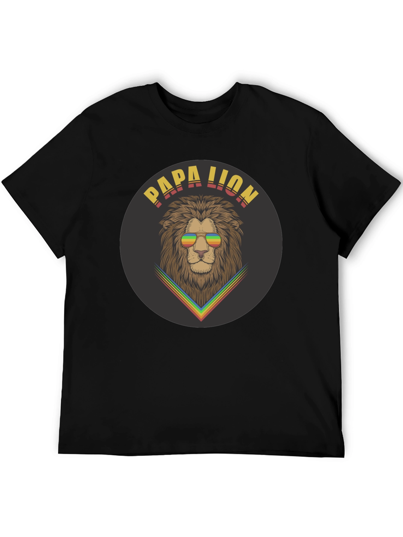 Papa Lion Graphic Tee - Cool Dad Shirt