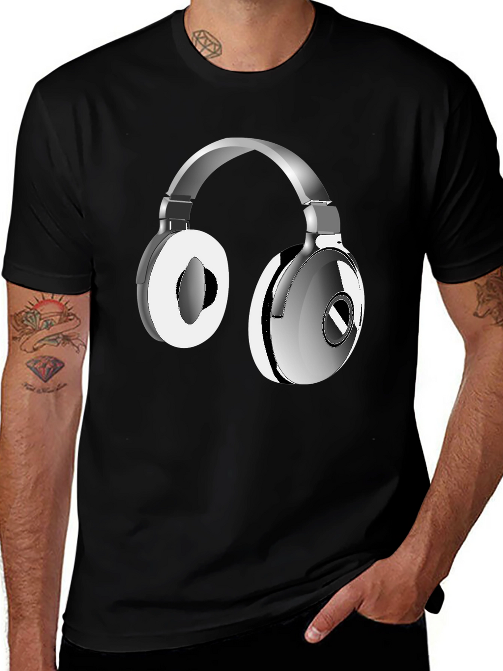 Headphone Graphic T-Shirt - Stylish & Comfortable