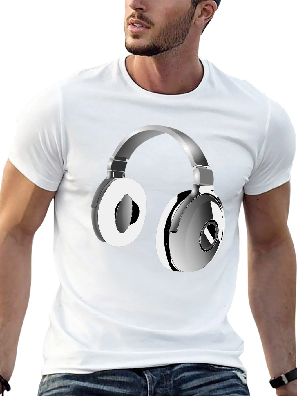 Headphone Graphic T-Shirt - Stylish & Comfortable