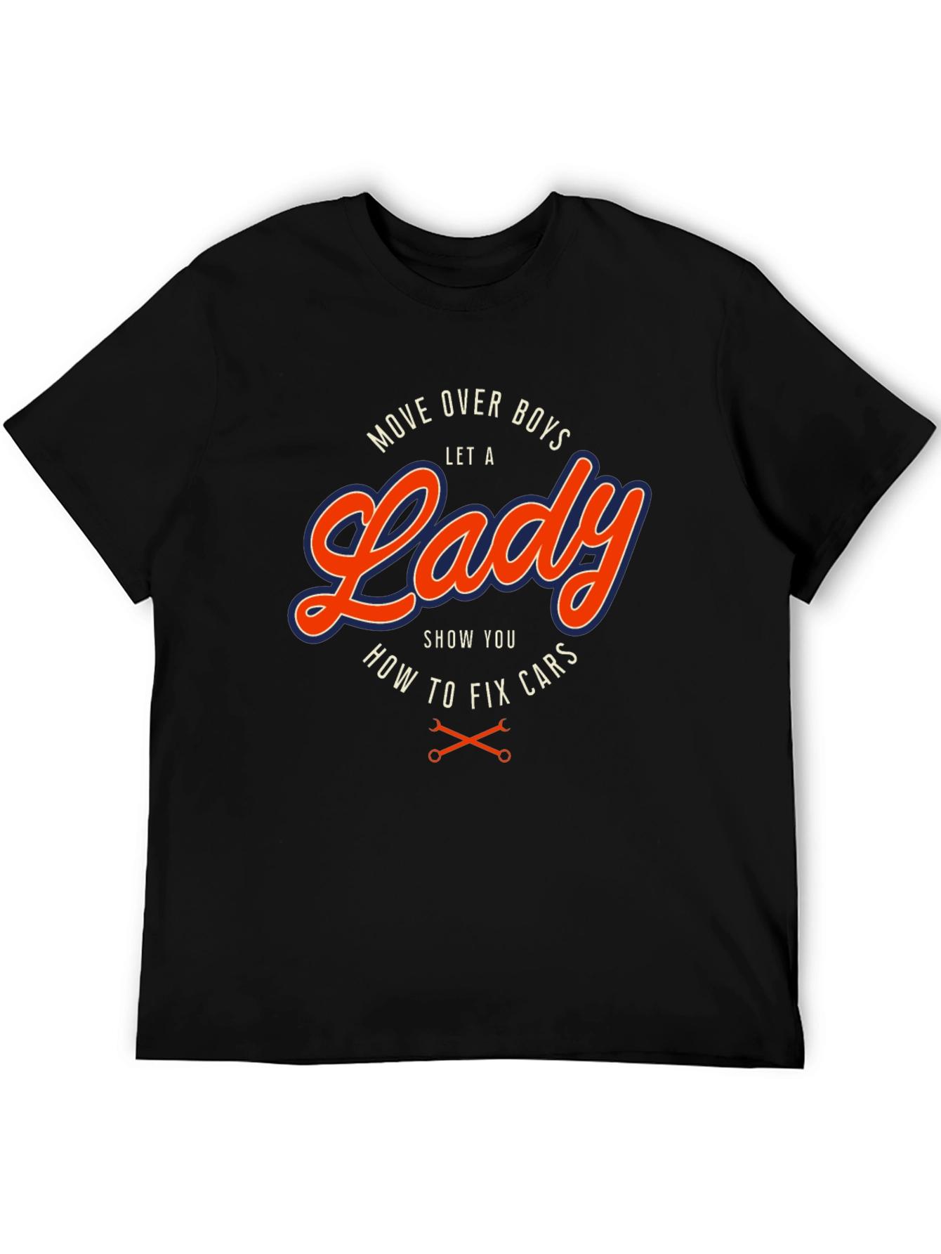 Move Over Boys Lady Fix Cars T-Shirt