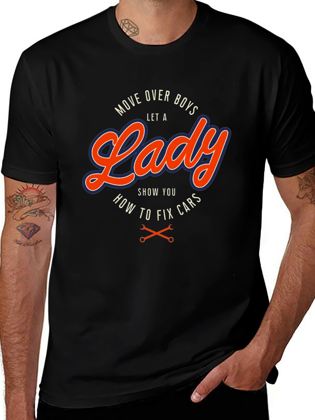 Move Over Boys Lady Fix Cars T-Shirt