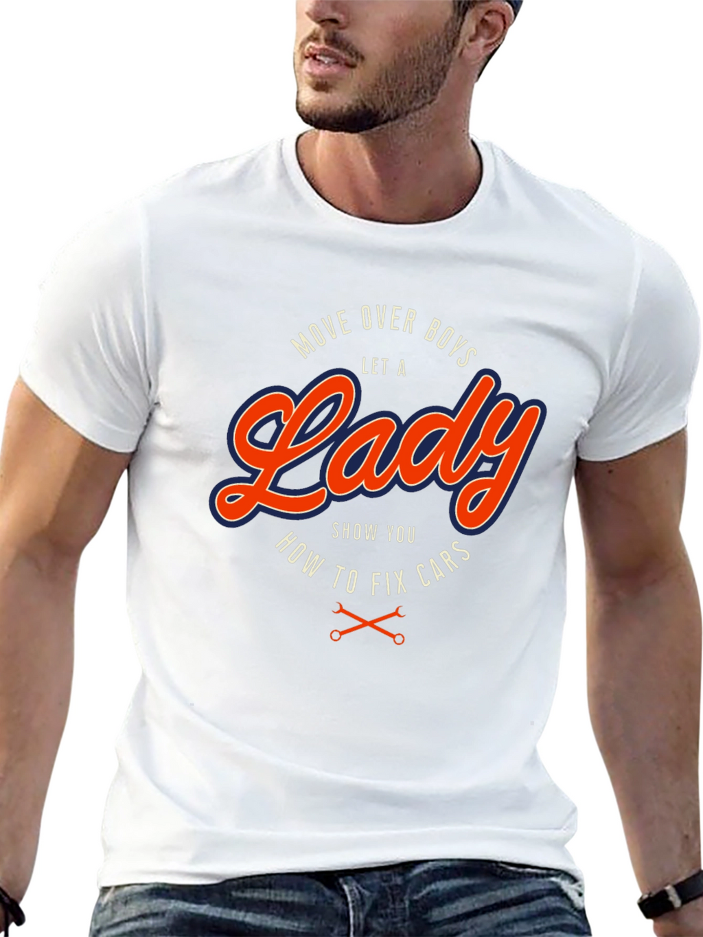 Move Over Boys Lady Fix Cars T-Shirt