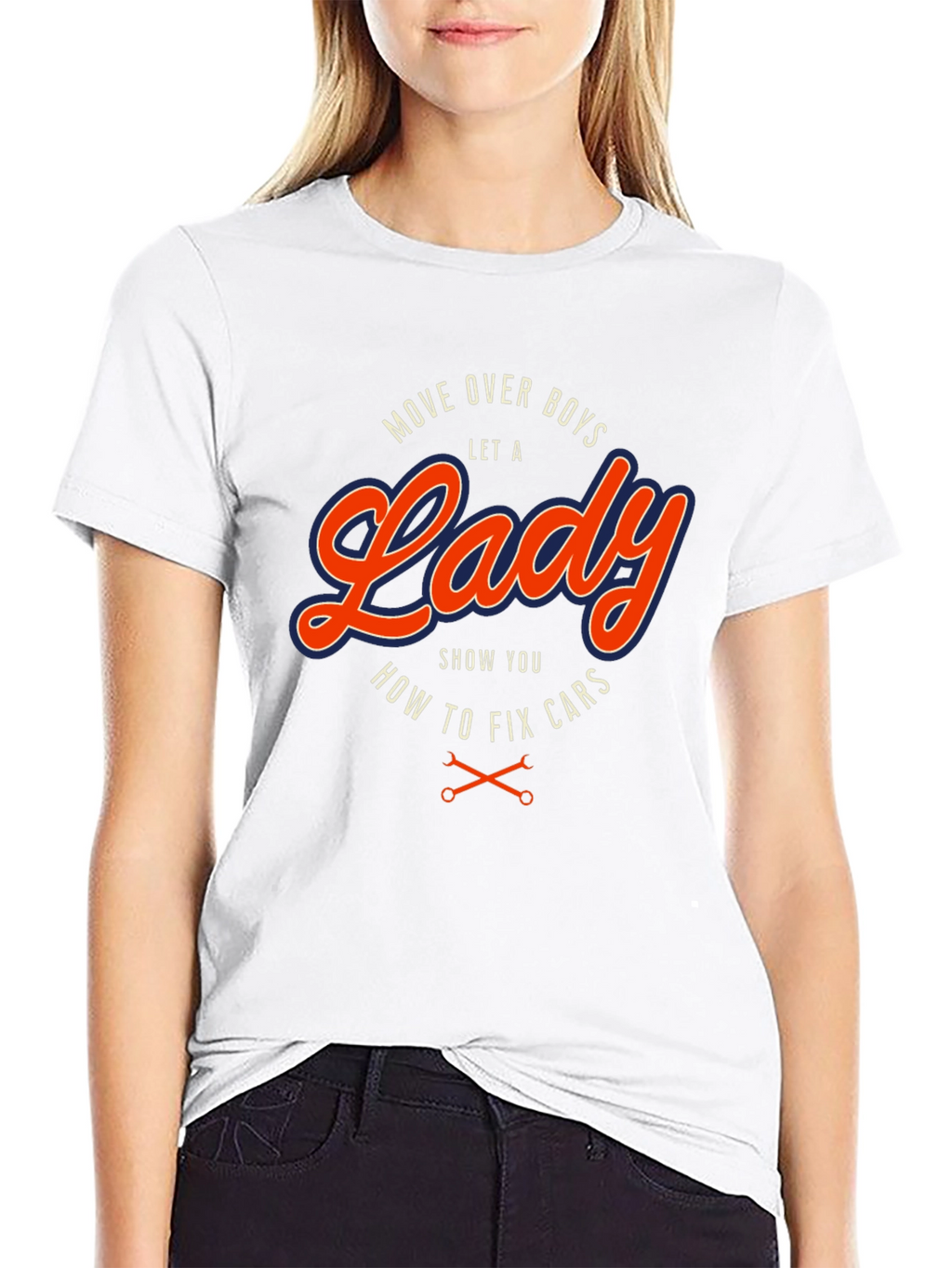 Move Over Boys Lady Fix Cars T-Shirt