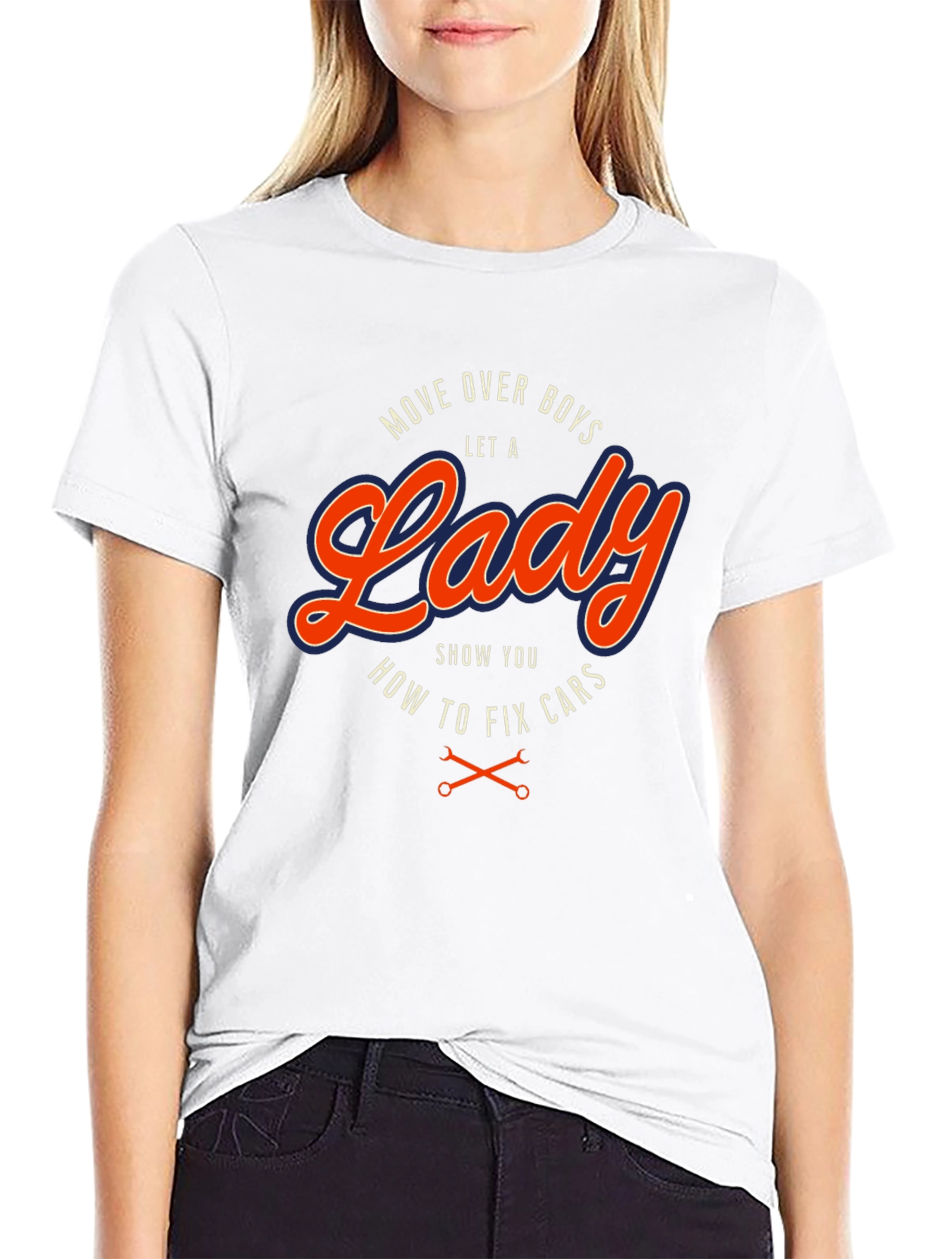 Move Over Boys Lady Fix Cars T-Shirt