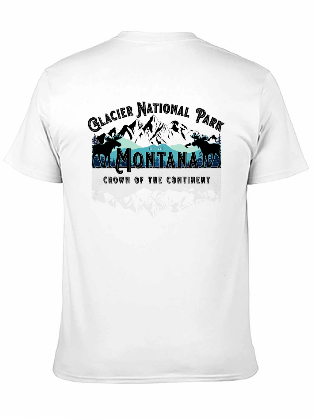 Glacier National Park Montana Black T-Shirt