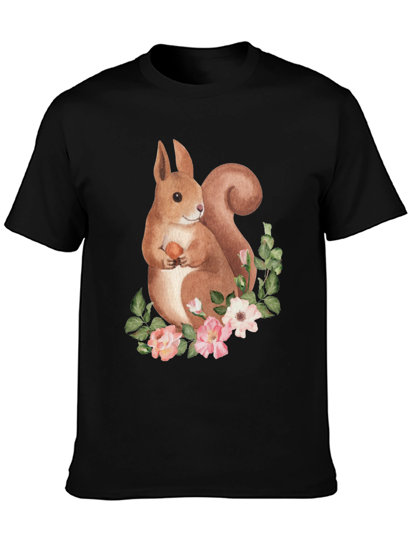 Squirrel Floral Graphic Tee