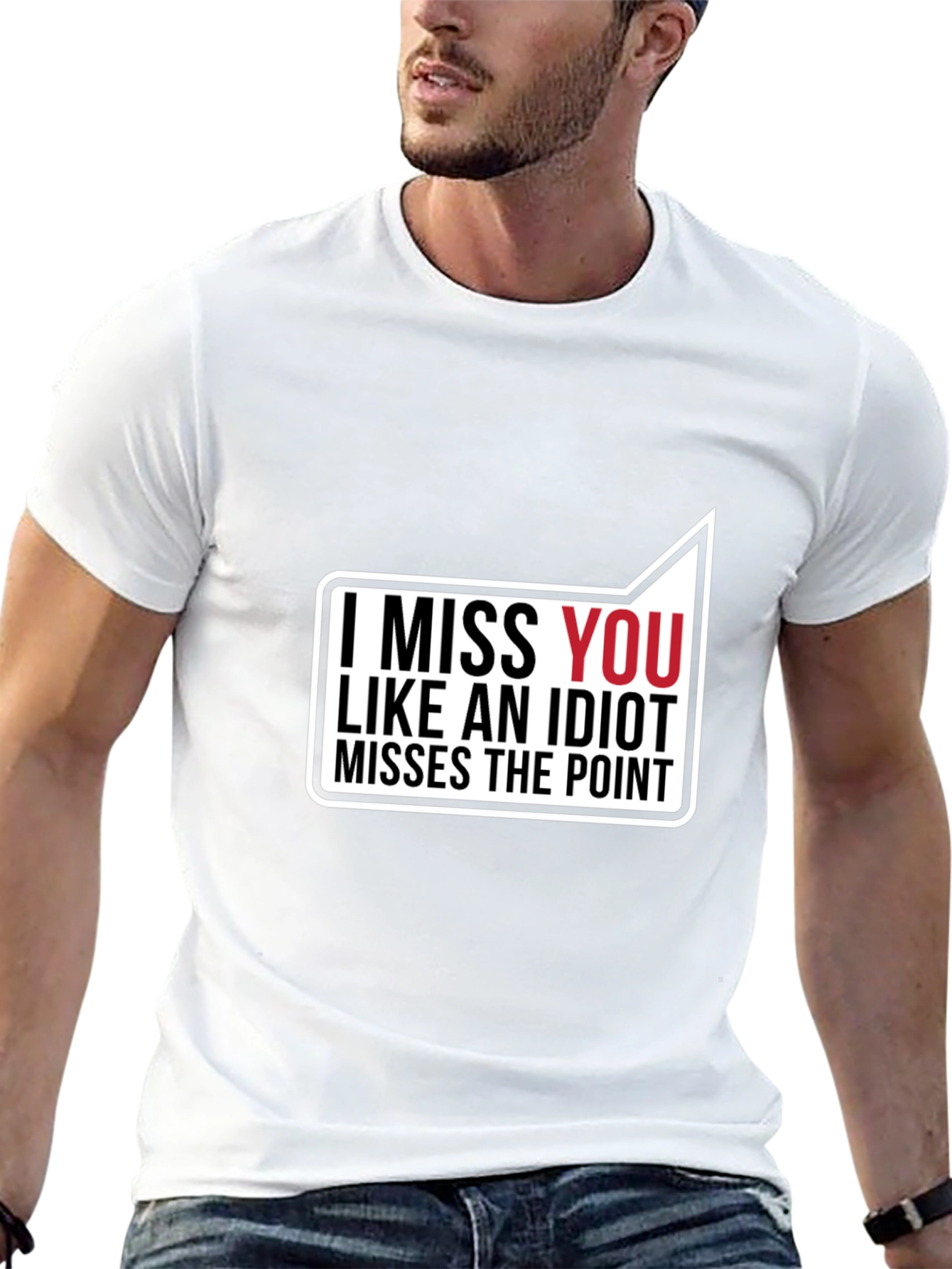 I Miss You Black Graphic Tee