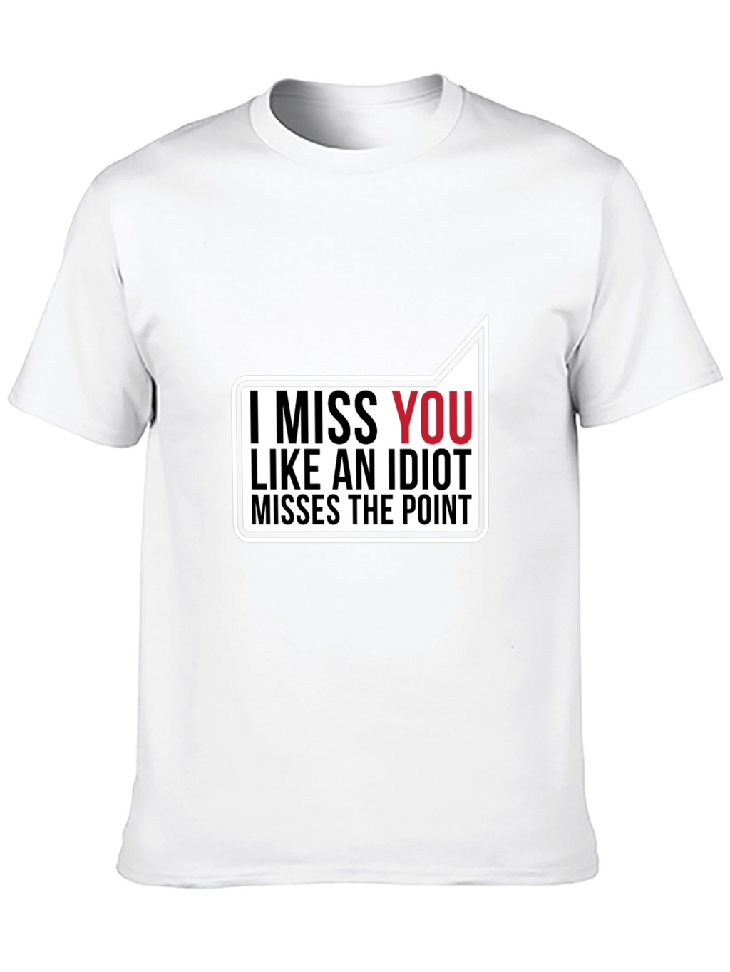 I Miss You Black Graphic Tee
