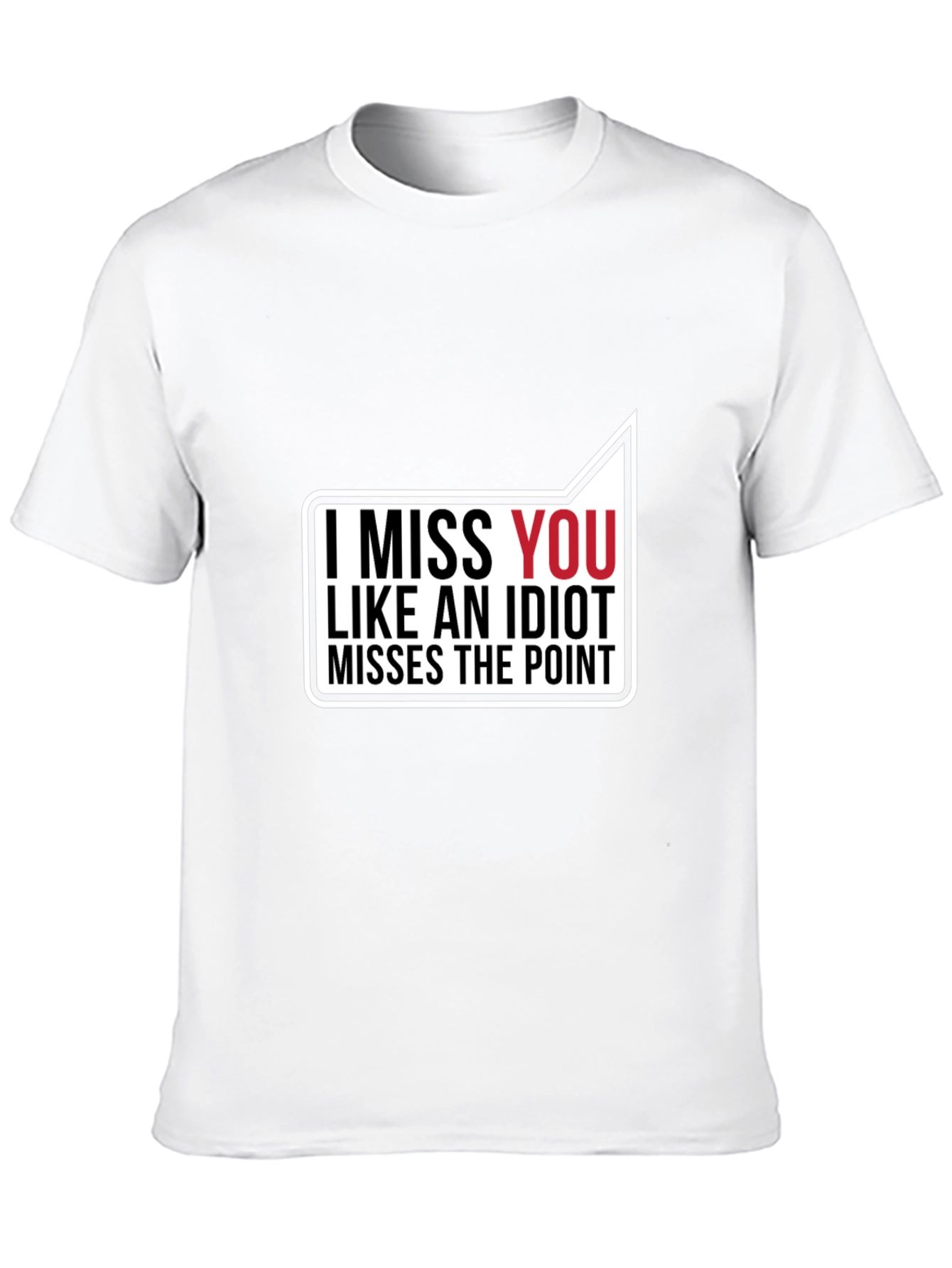 I Miss You Black Graphic Tee