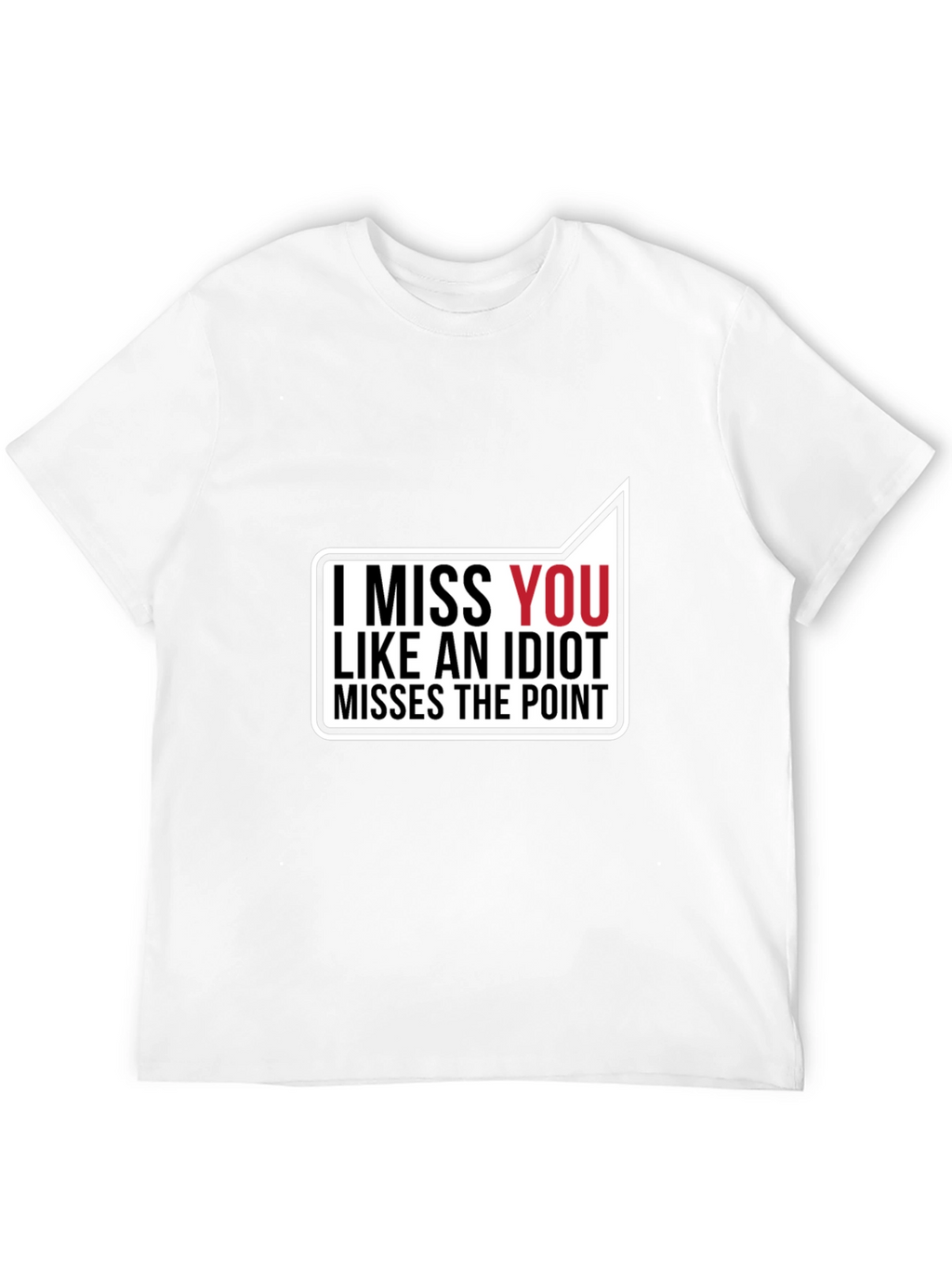 I Miss You Black Graphic Tee