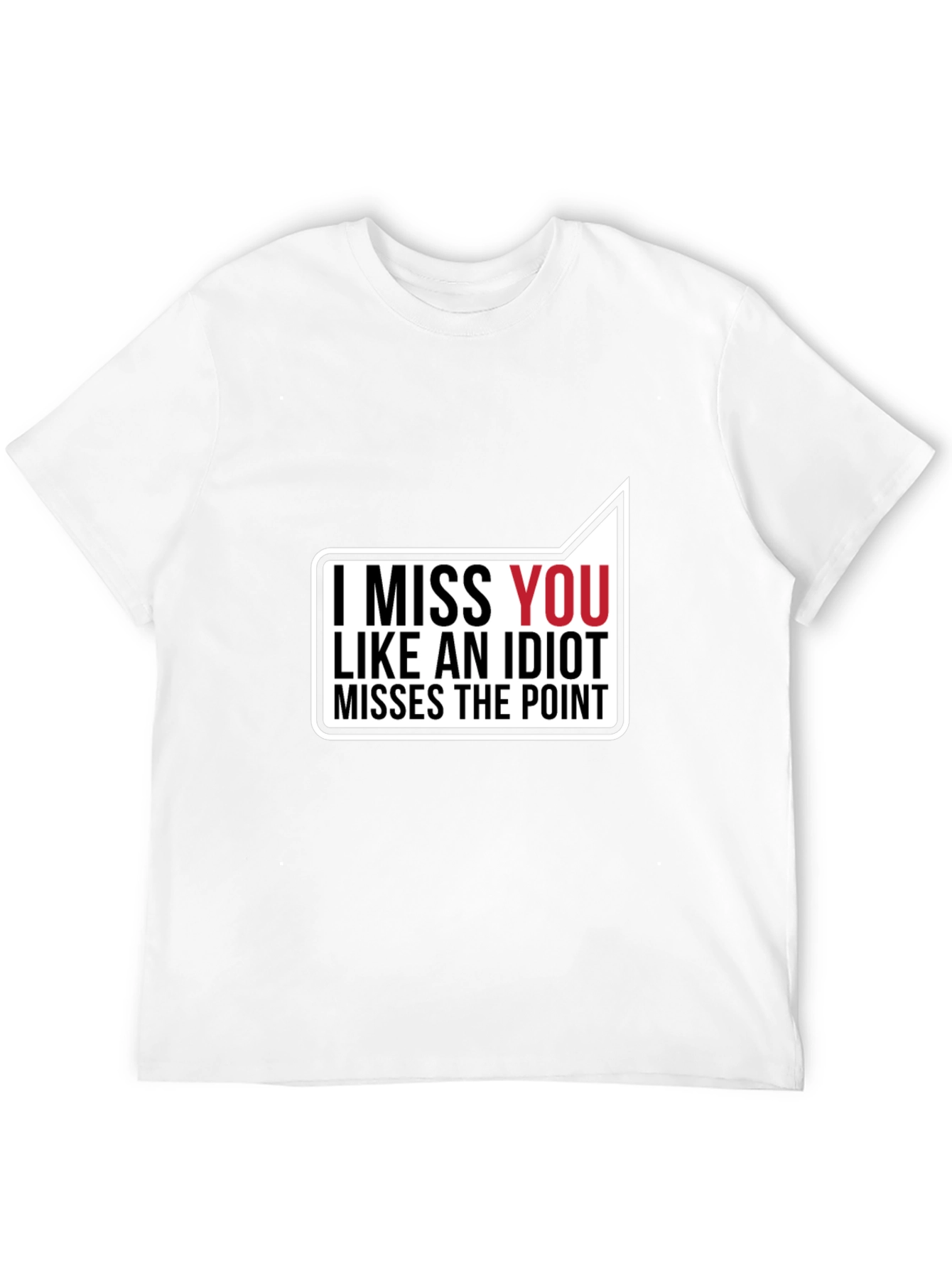 I Miss You Black Graphic Tee