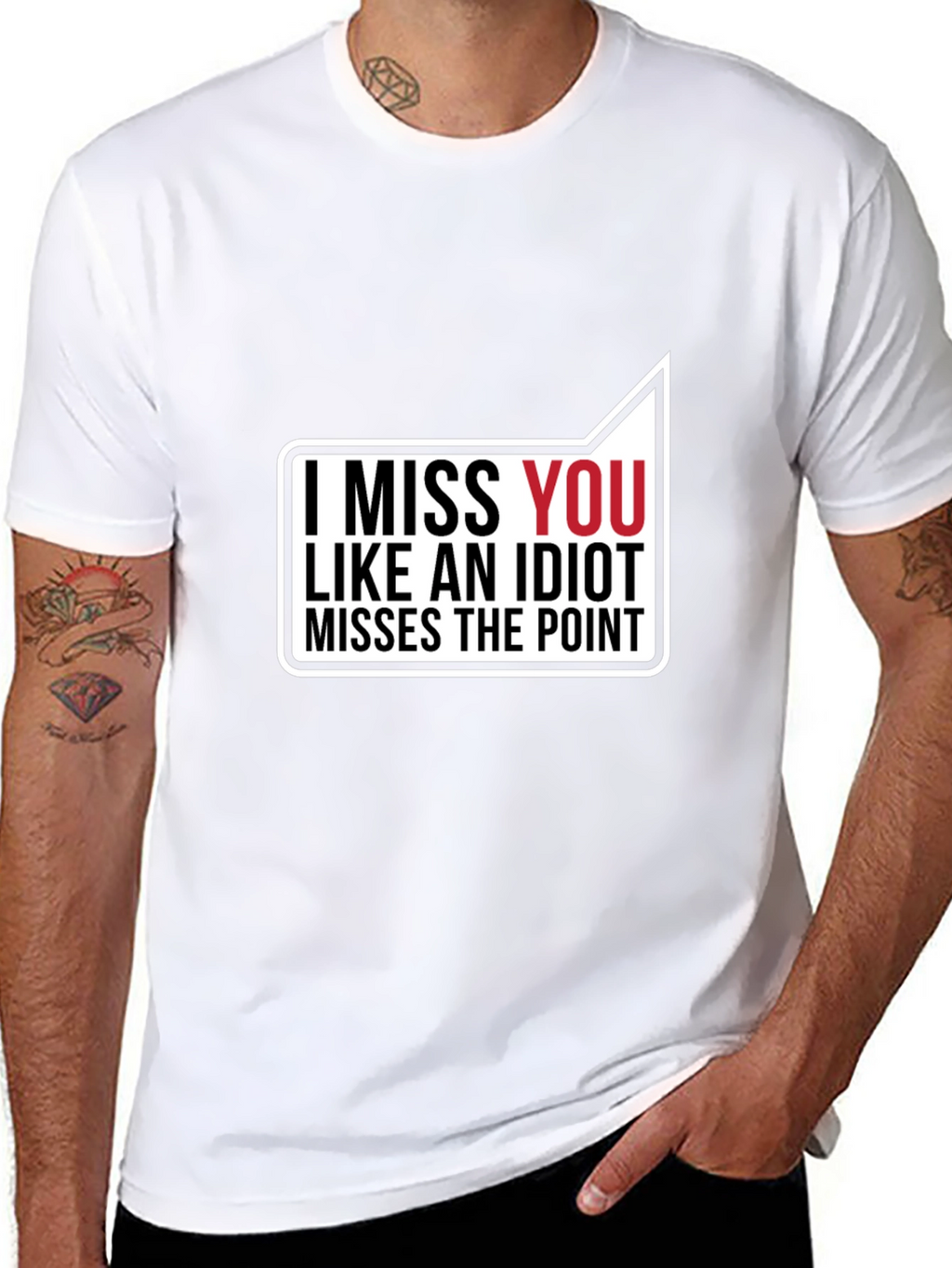I Miss You Black Graphic Tee