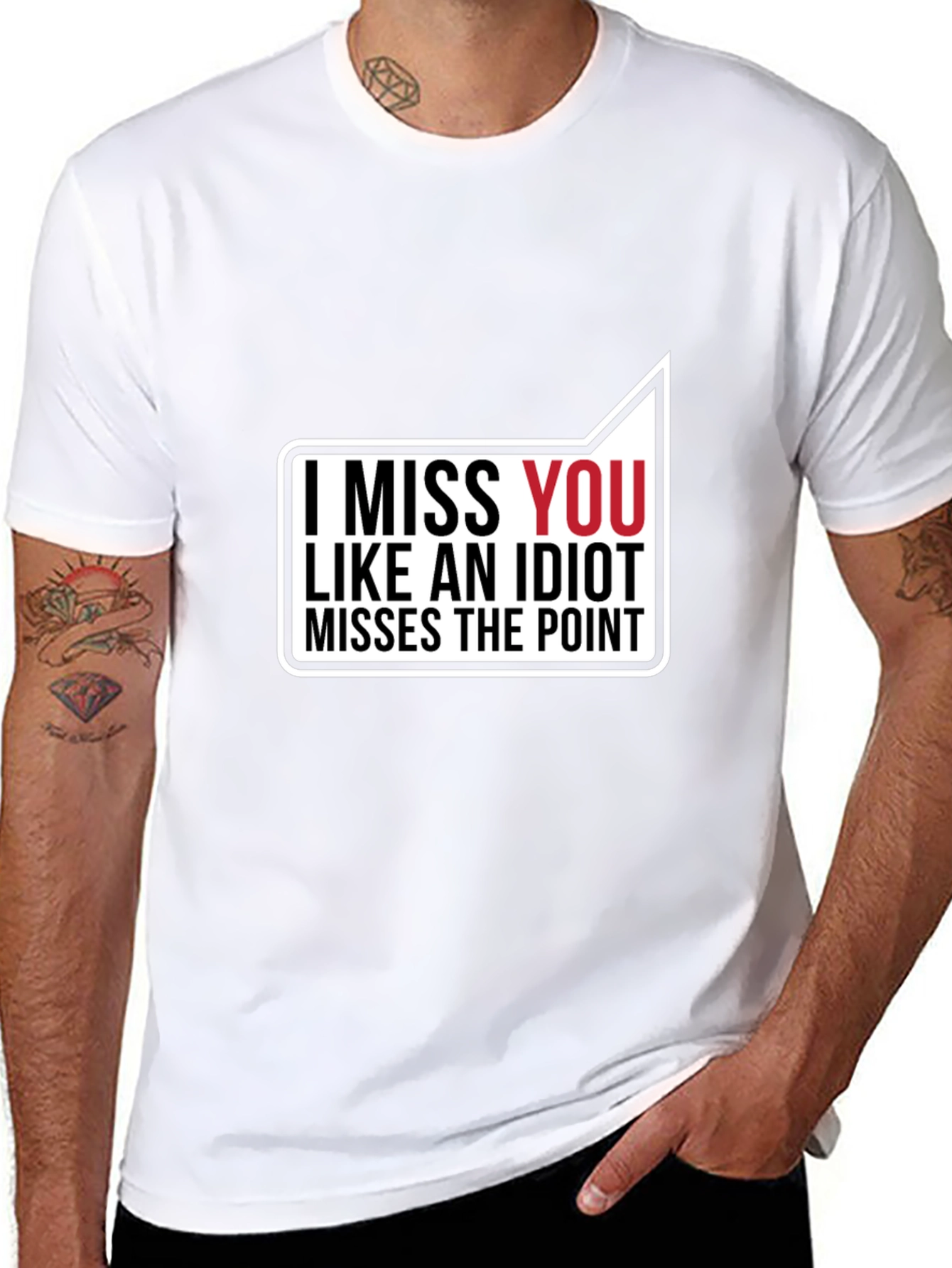 I Miss You Black Graphic Tee