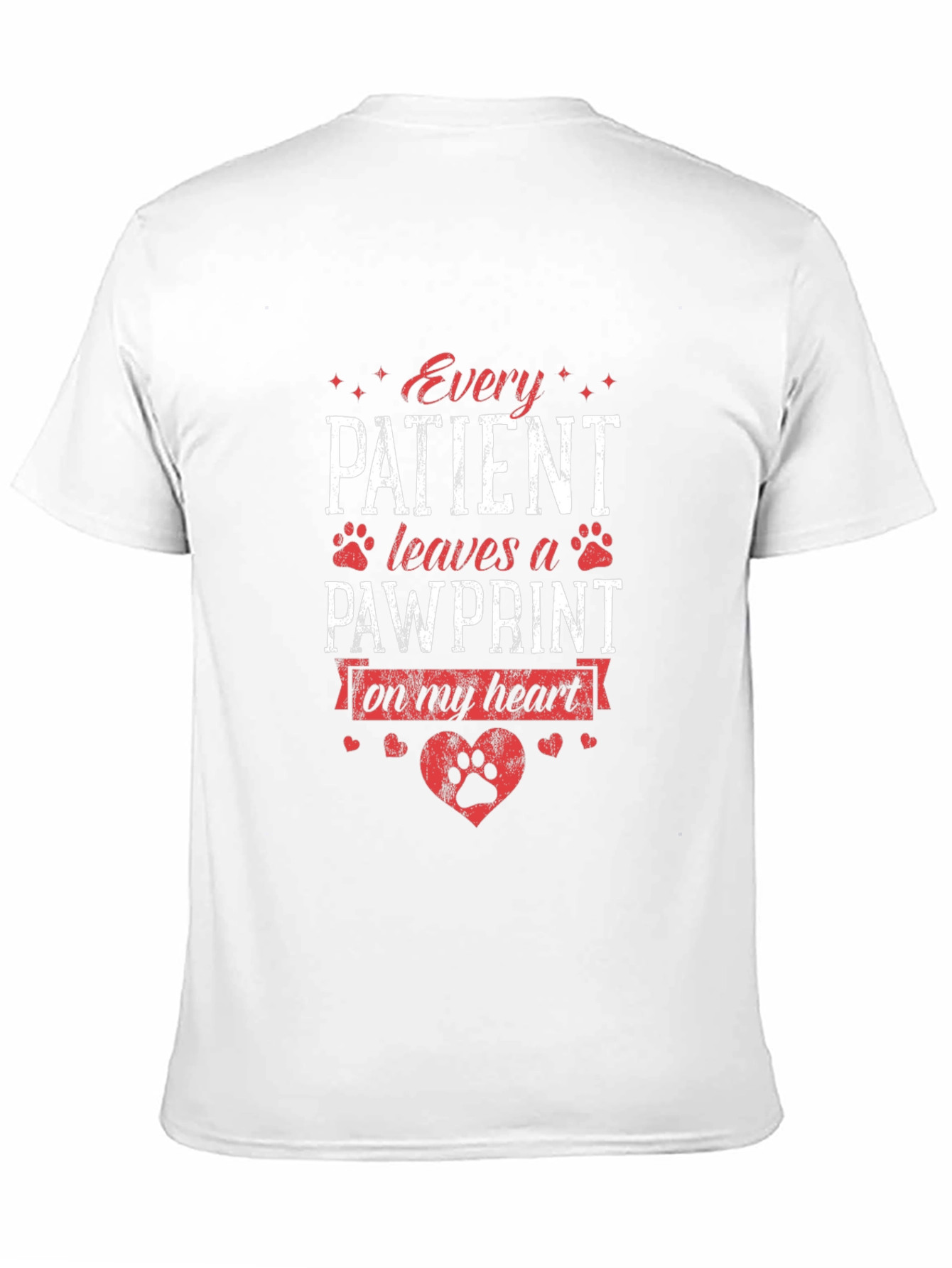 Every Patient Leaves a Pawprint Black T-Shirt