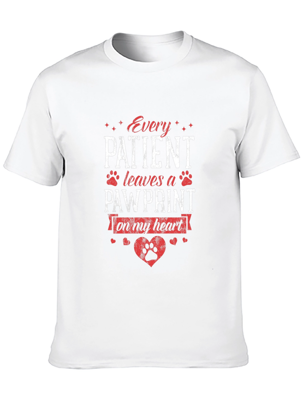 Every Patient Leaves a Pawprint Black T-Shirt