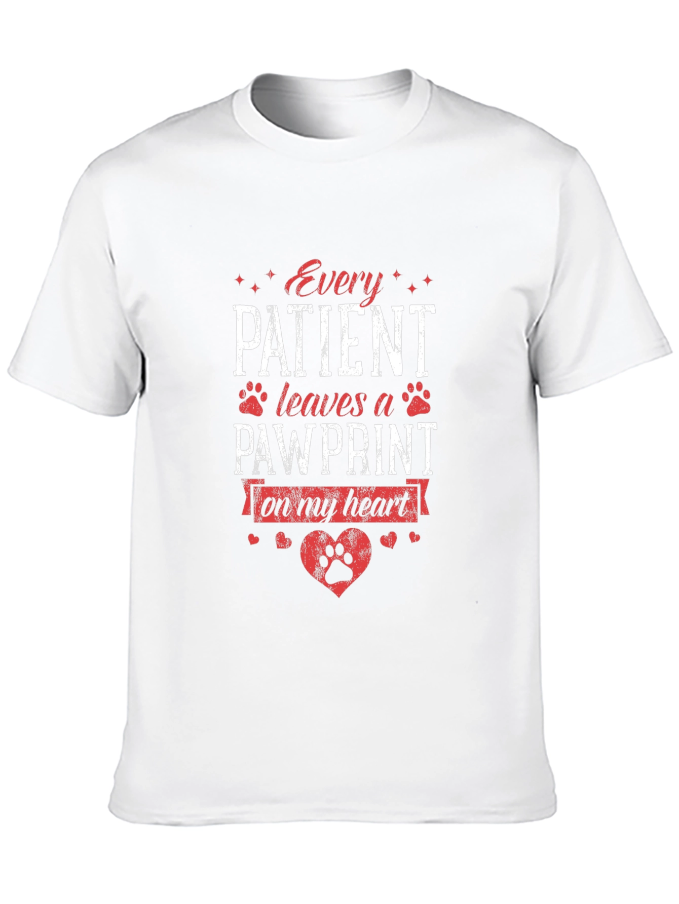 Every Patient Leaves a Pawprint Black T-Shirt