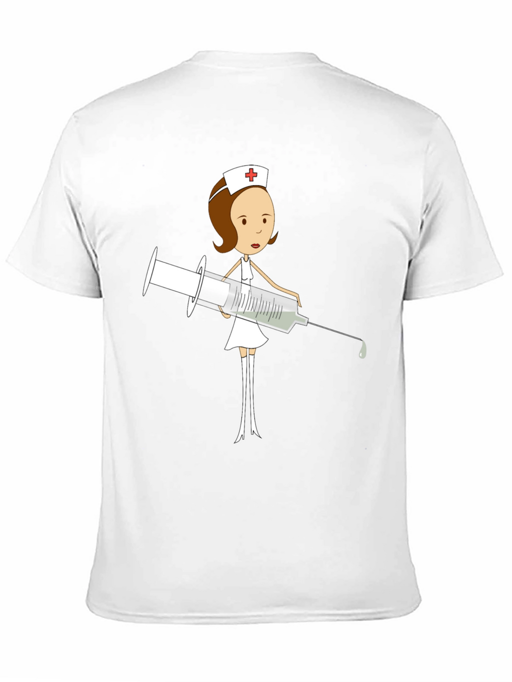 Cartoon Nurse T-Shirt - Humorous Medical Apparel