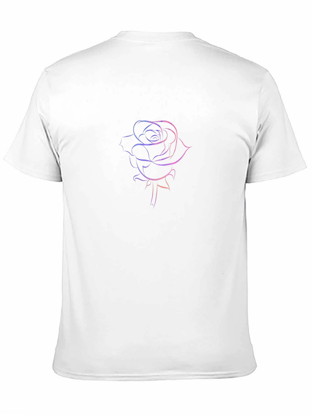 Rose Outline Graphic T-Shirt - Stylish & Modern