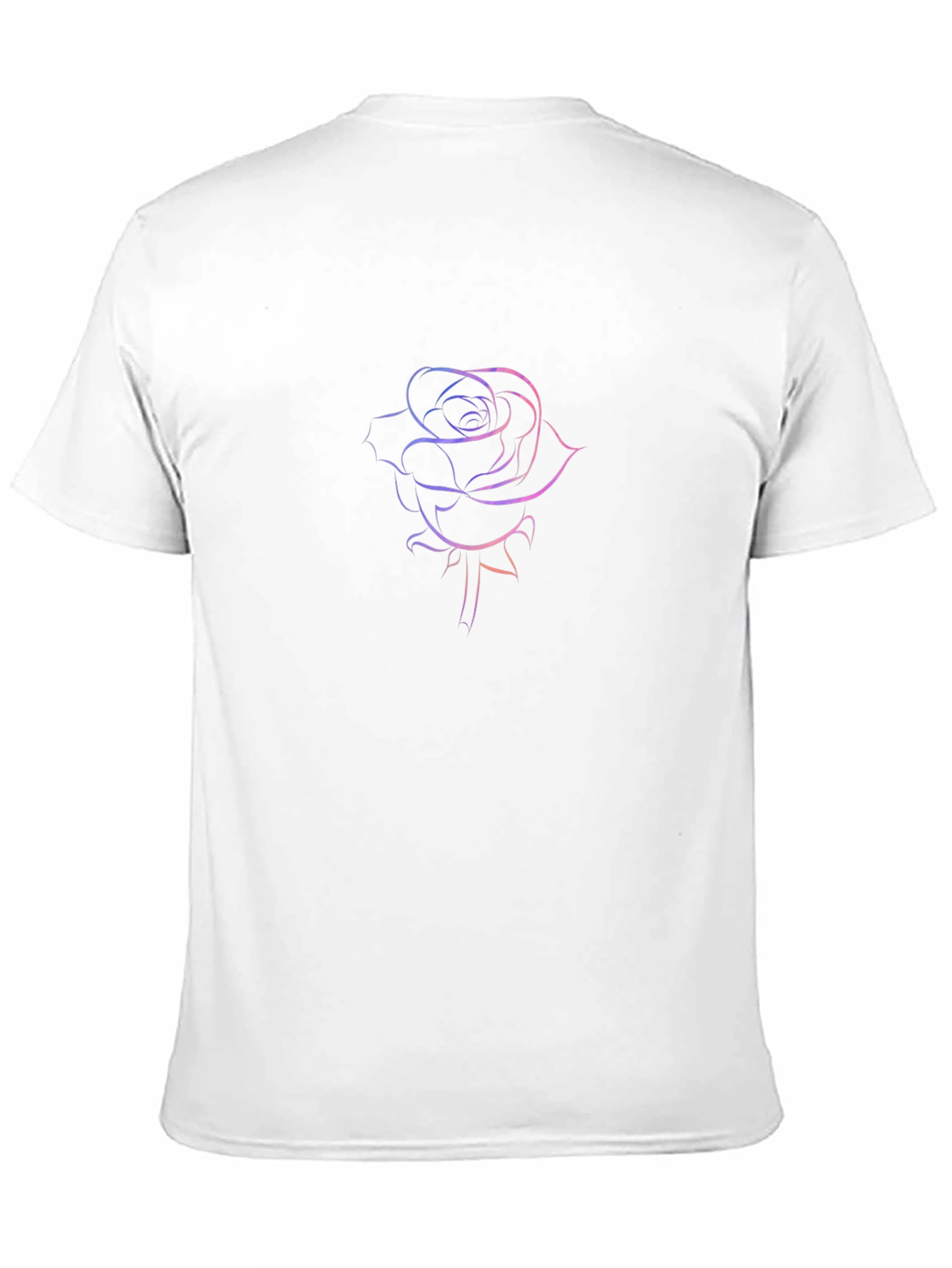 Rose Outline Graphic T-Shirt - Stylish & Modern